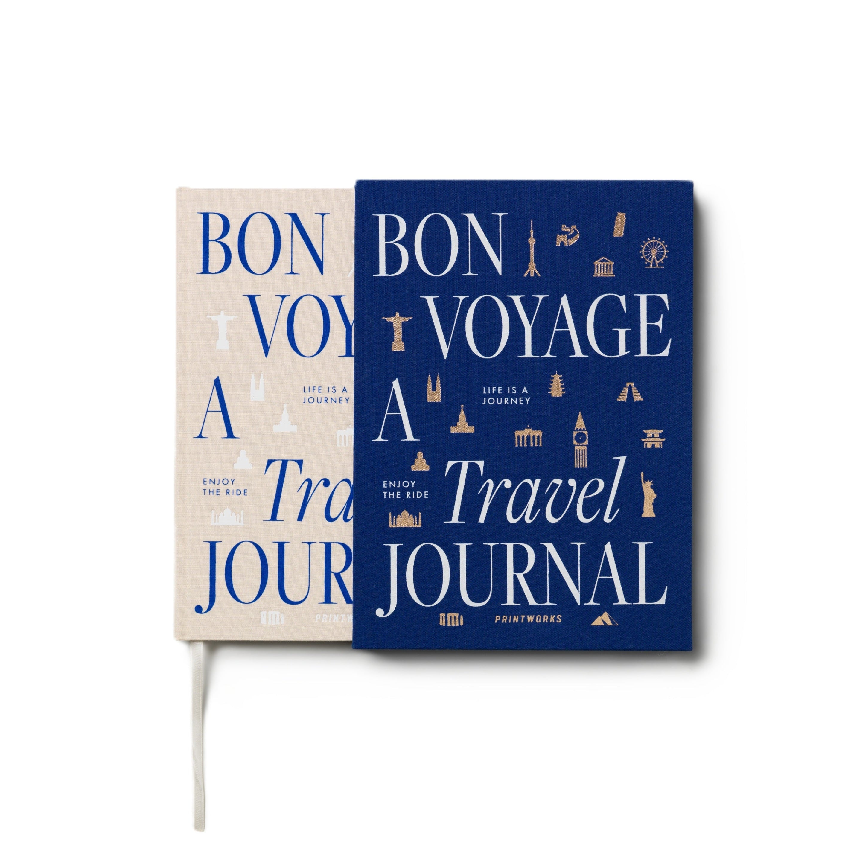 Reisejournal TRAVEL JOURNAL navy mit beige