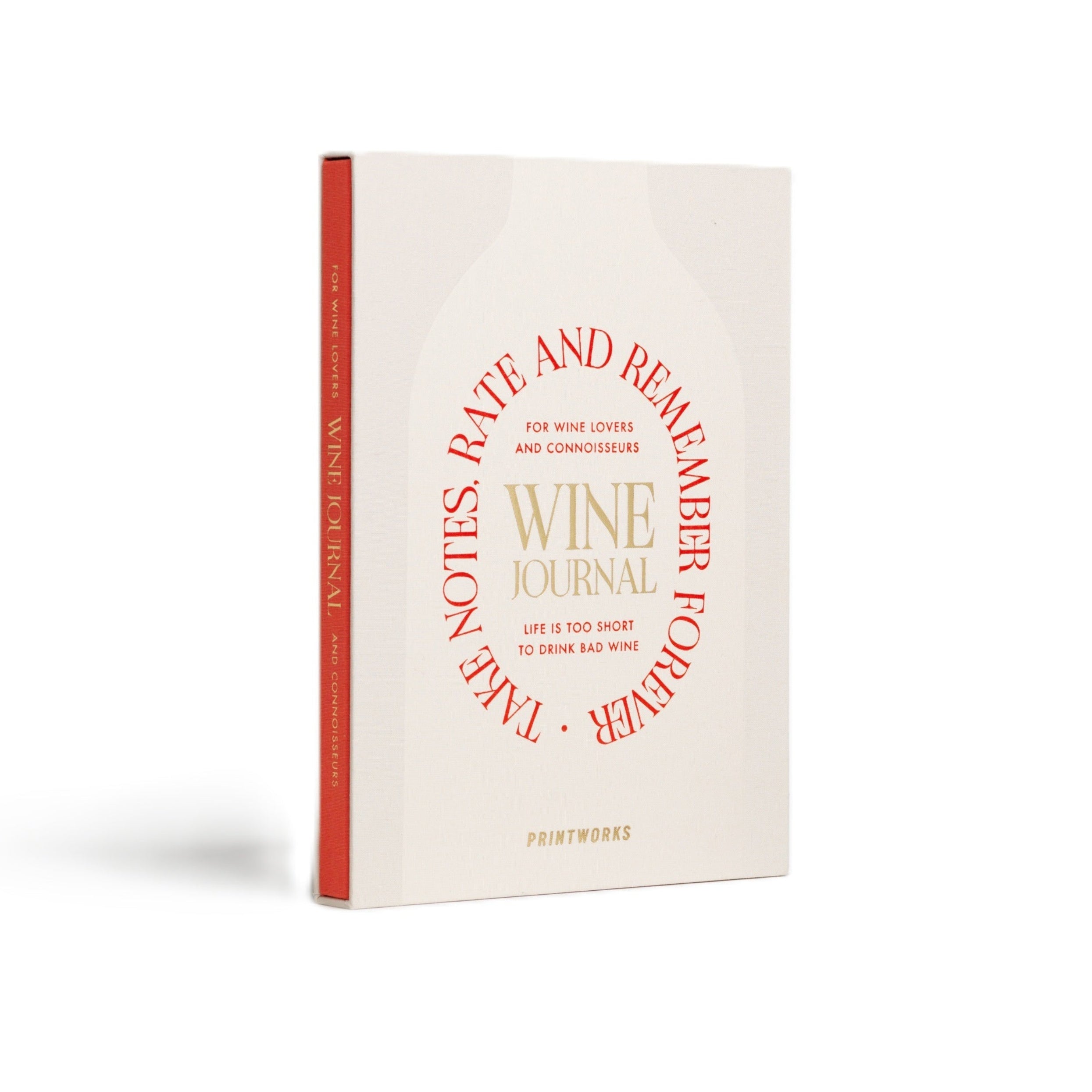 Wijnproefdagboek WINE TASTING beige met rood