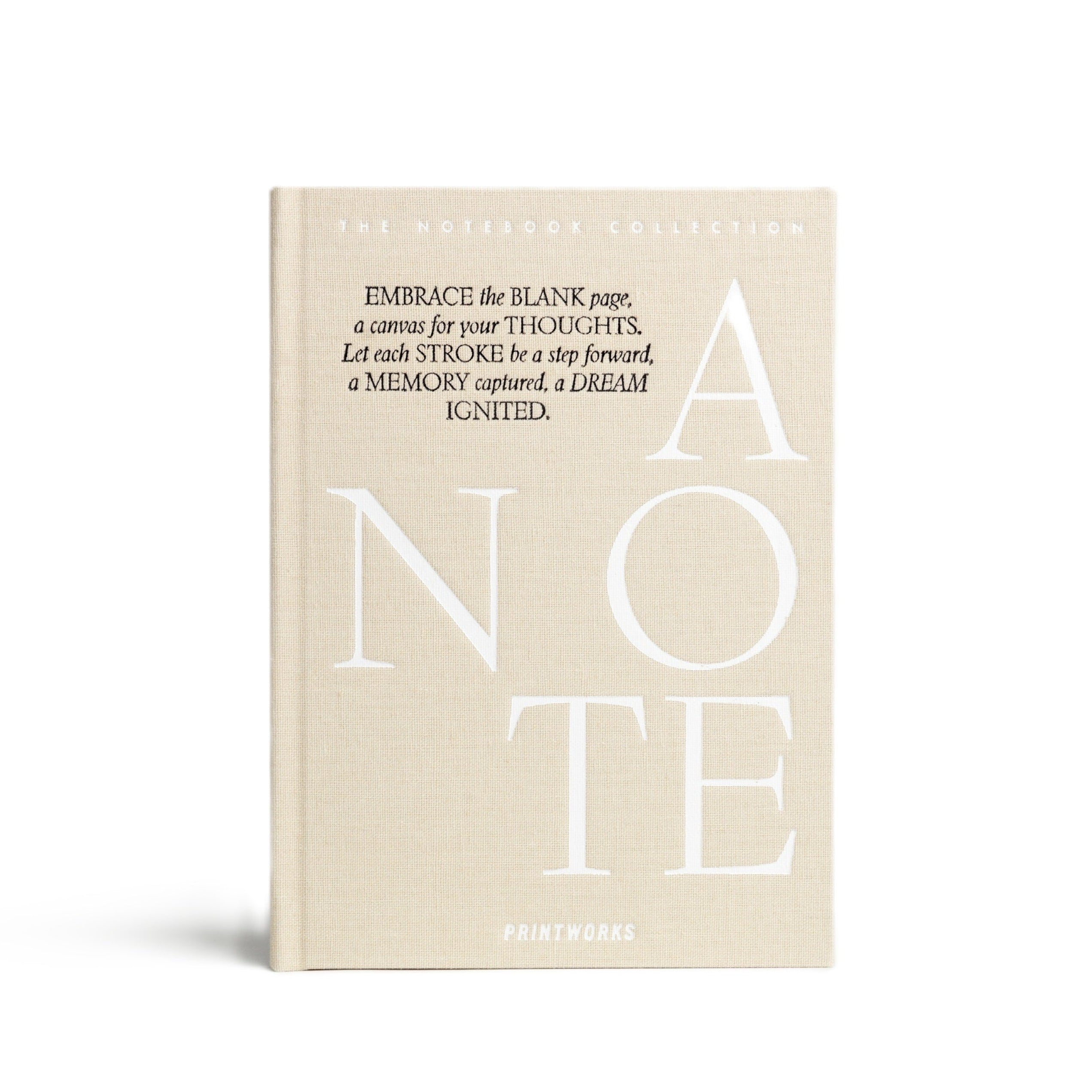 Notitieboek JUST A NOTE beige met wit