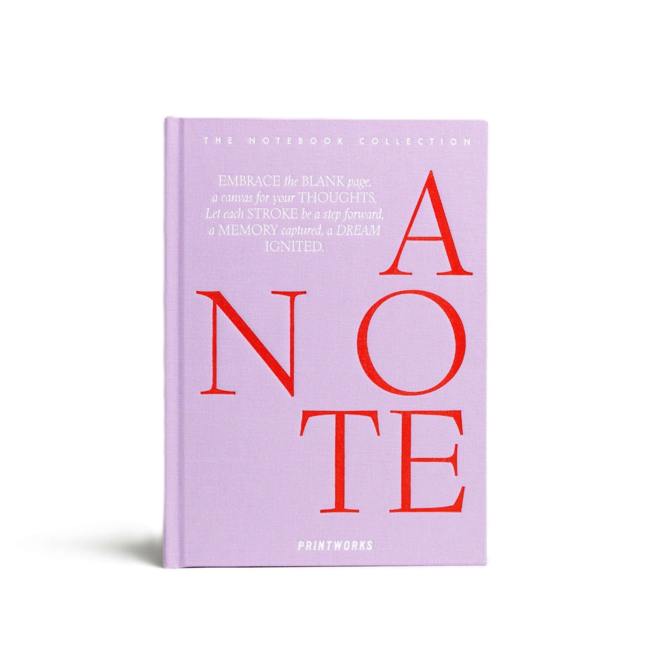 Notizbuch JUST A NOTE lila mit rot