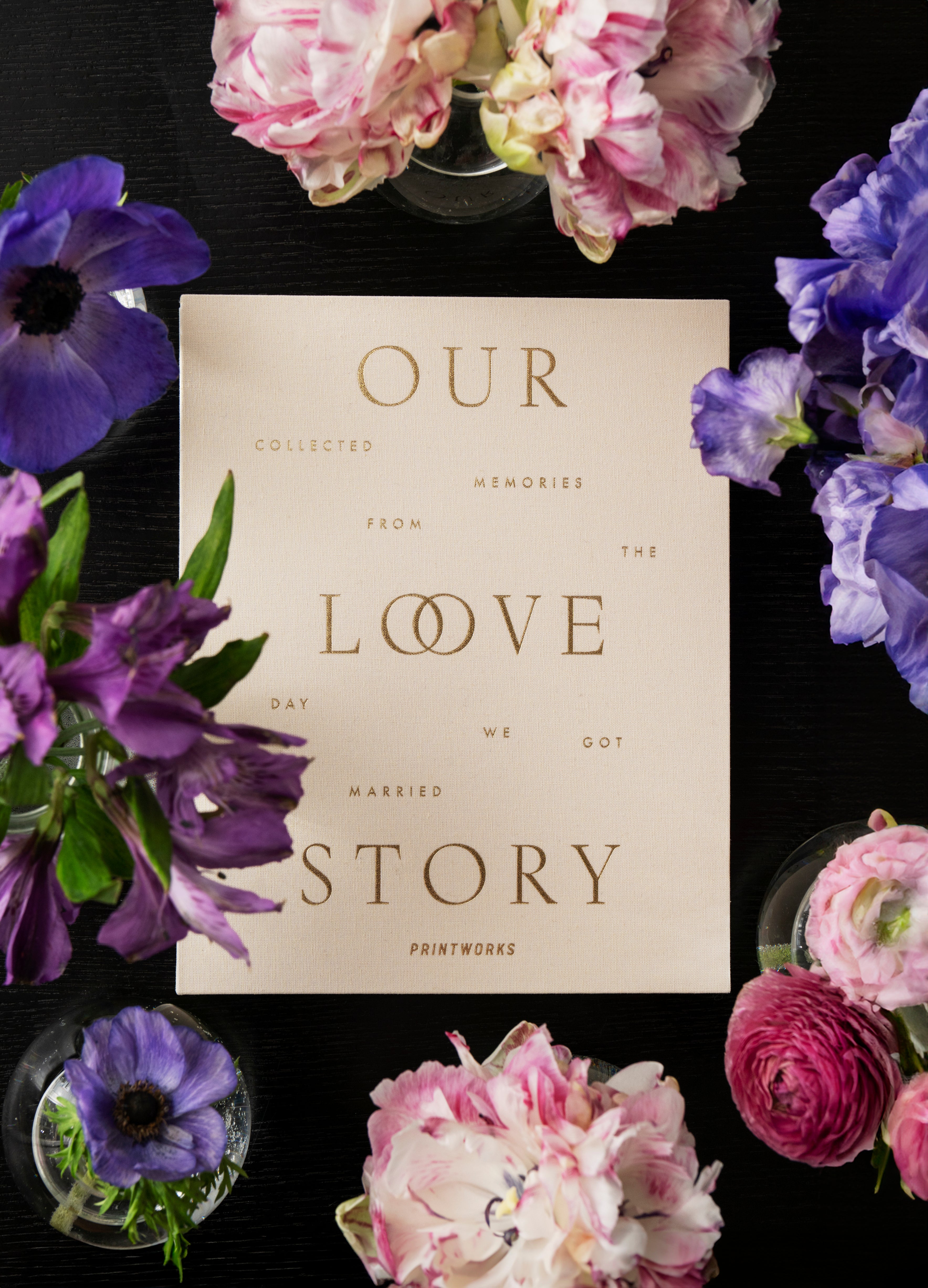 Huwelijksdagboek OUR LOVE STORY beige met wit
