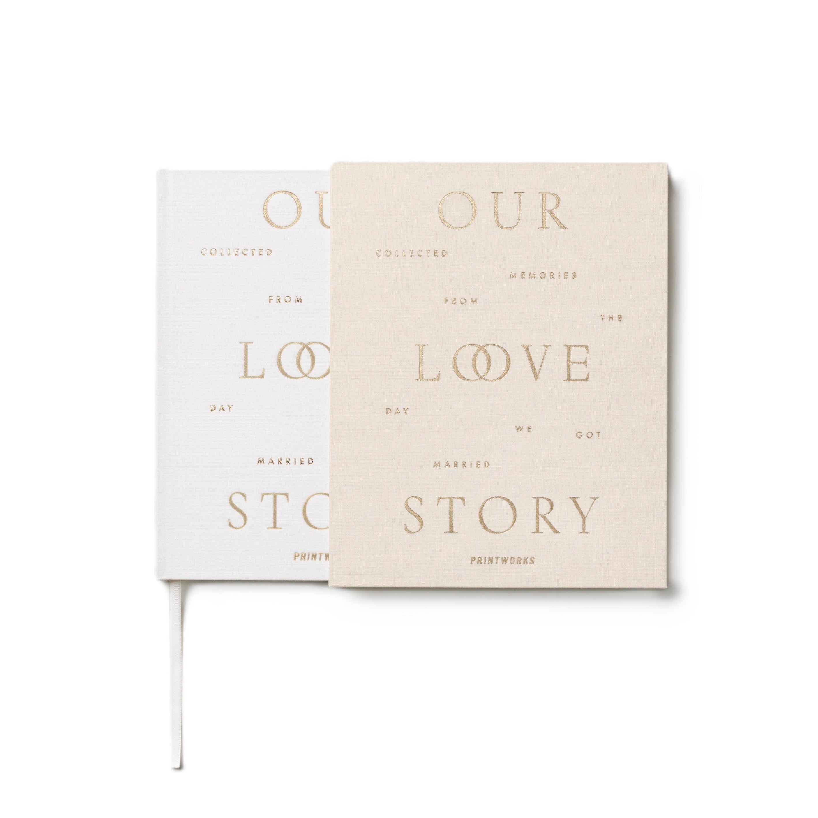 Huwelijksdagboek OUR LOVE STORY beige met wit