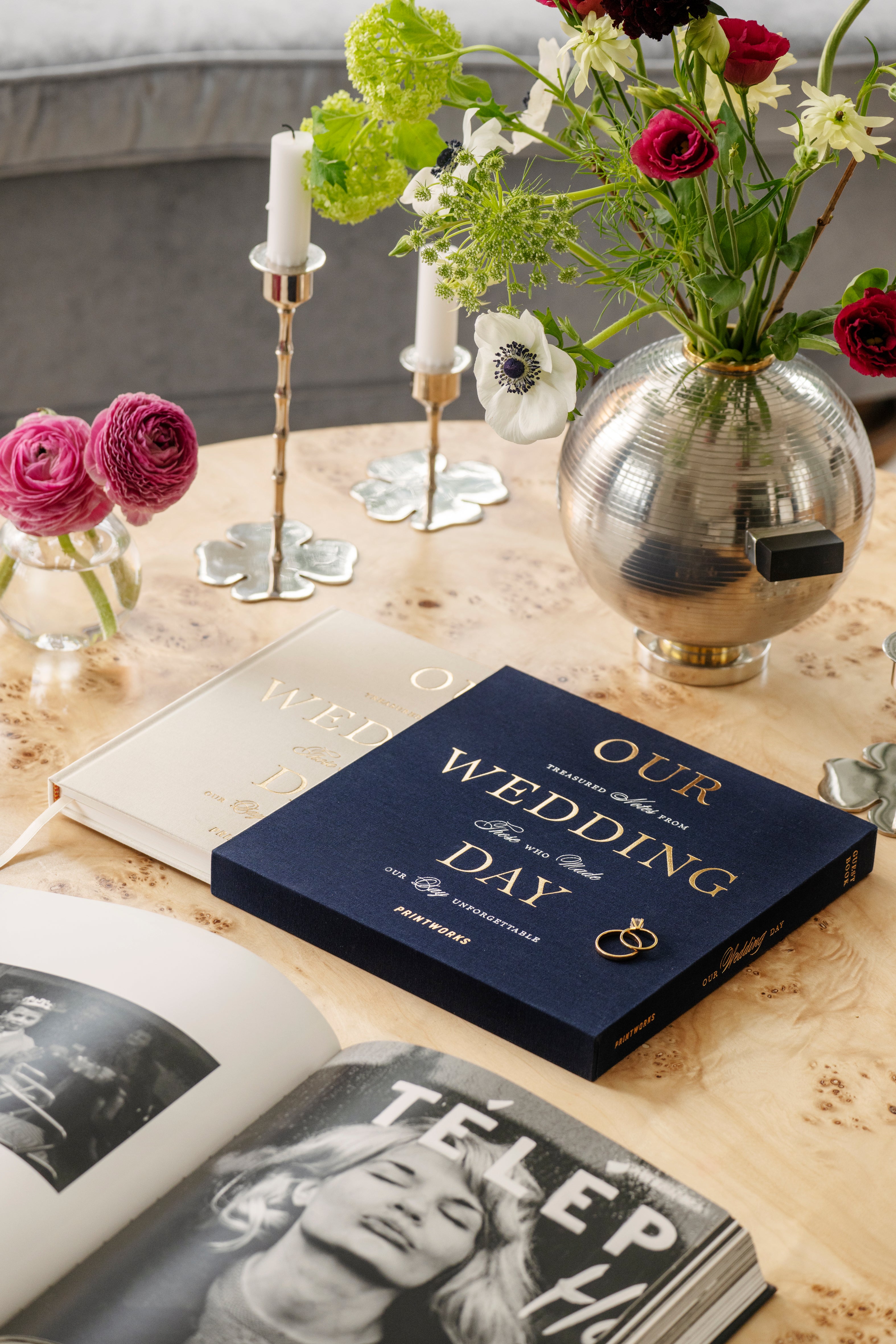 Gästebuch UNSER HOCHZEITSTAG marineblau mit Weiß