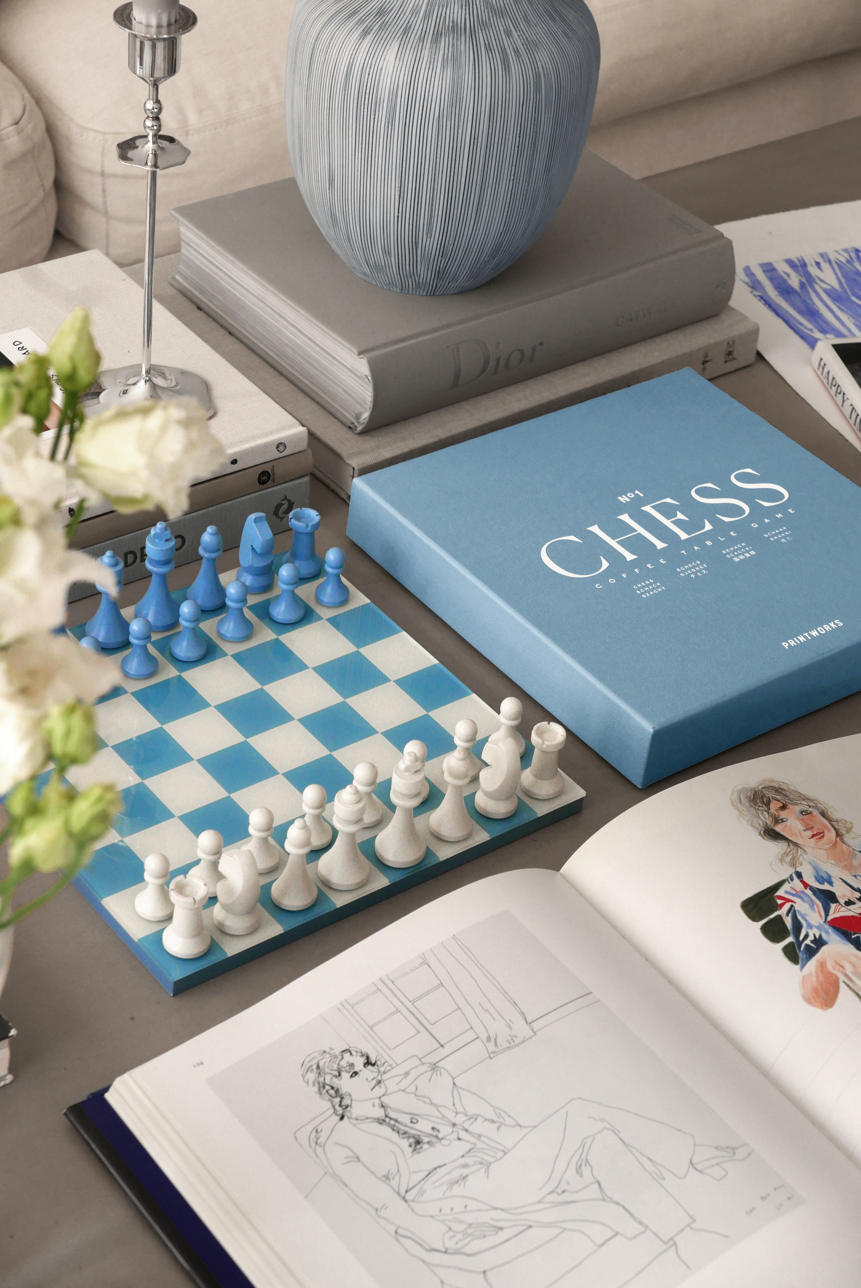 CHESS CLASSIC Blue Chess Set