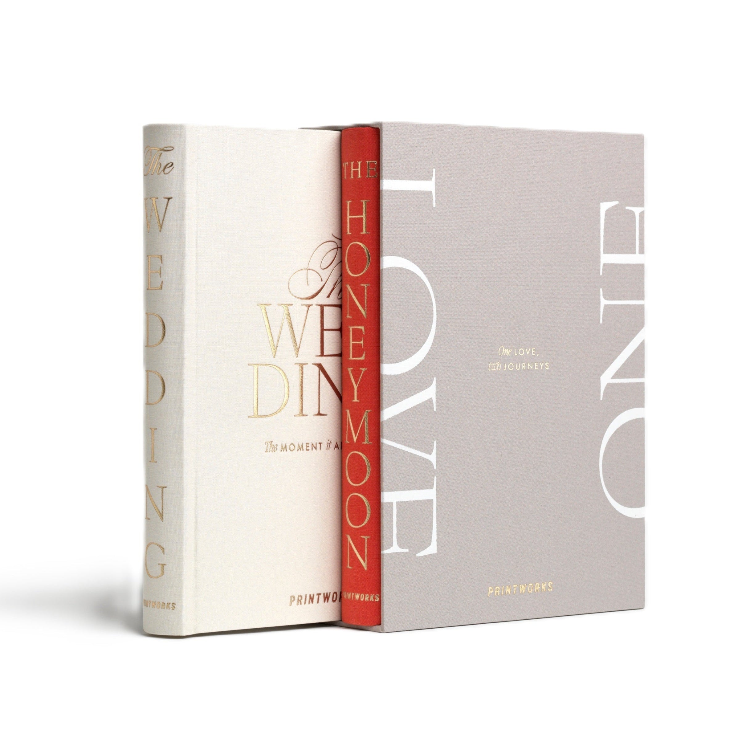 Fotoalbum-Set ONE LOVE beige mit Rot