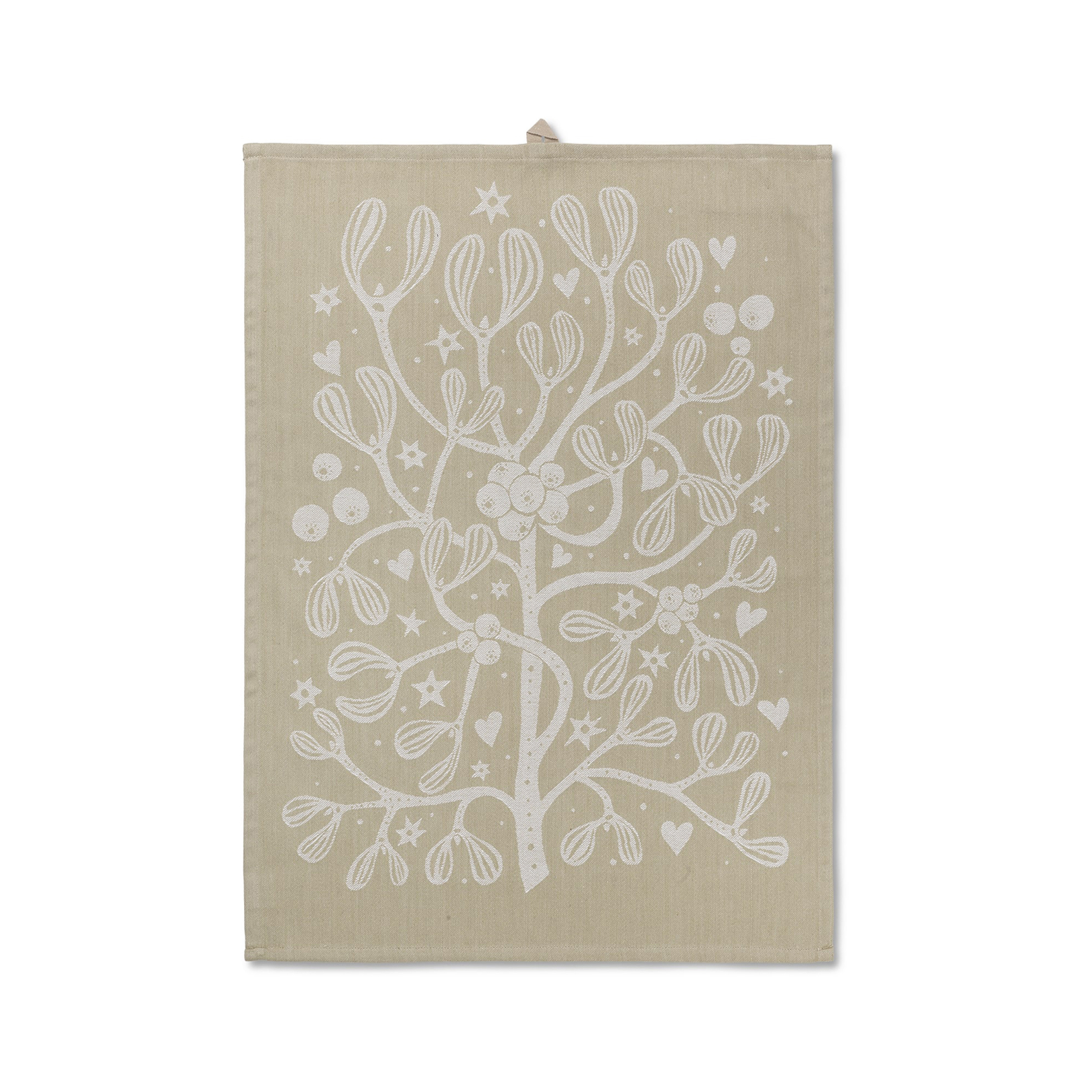 Holiday Kitchen Towel MISTLETOE Sand