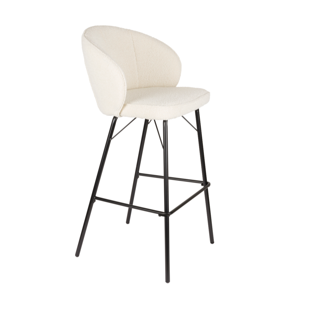 JOA stool white with black base