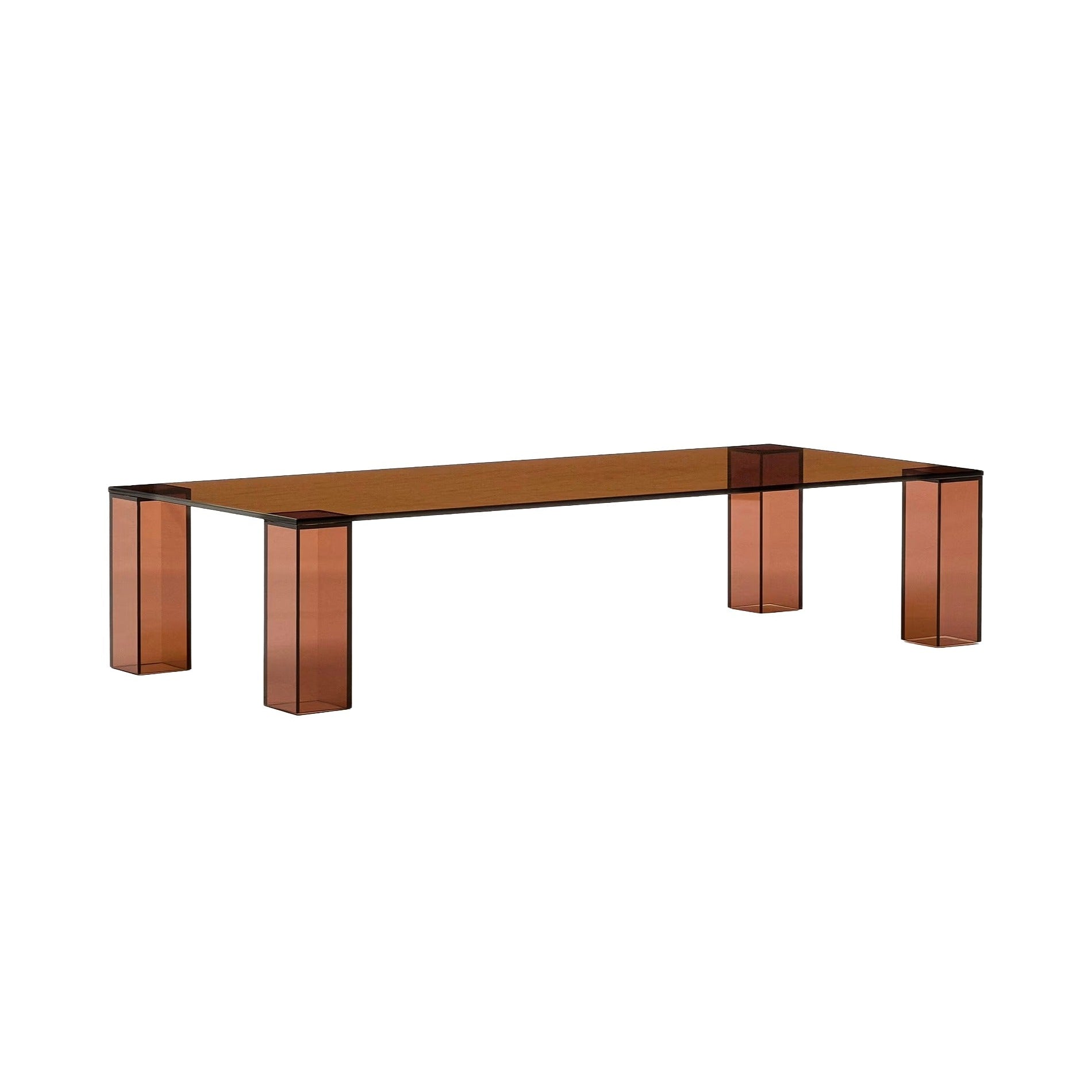 ADULARIA Coffee Table Brown Tempered Glass