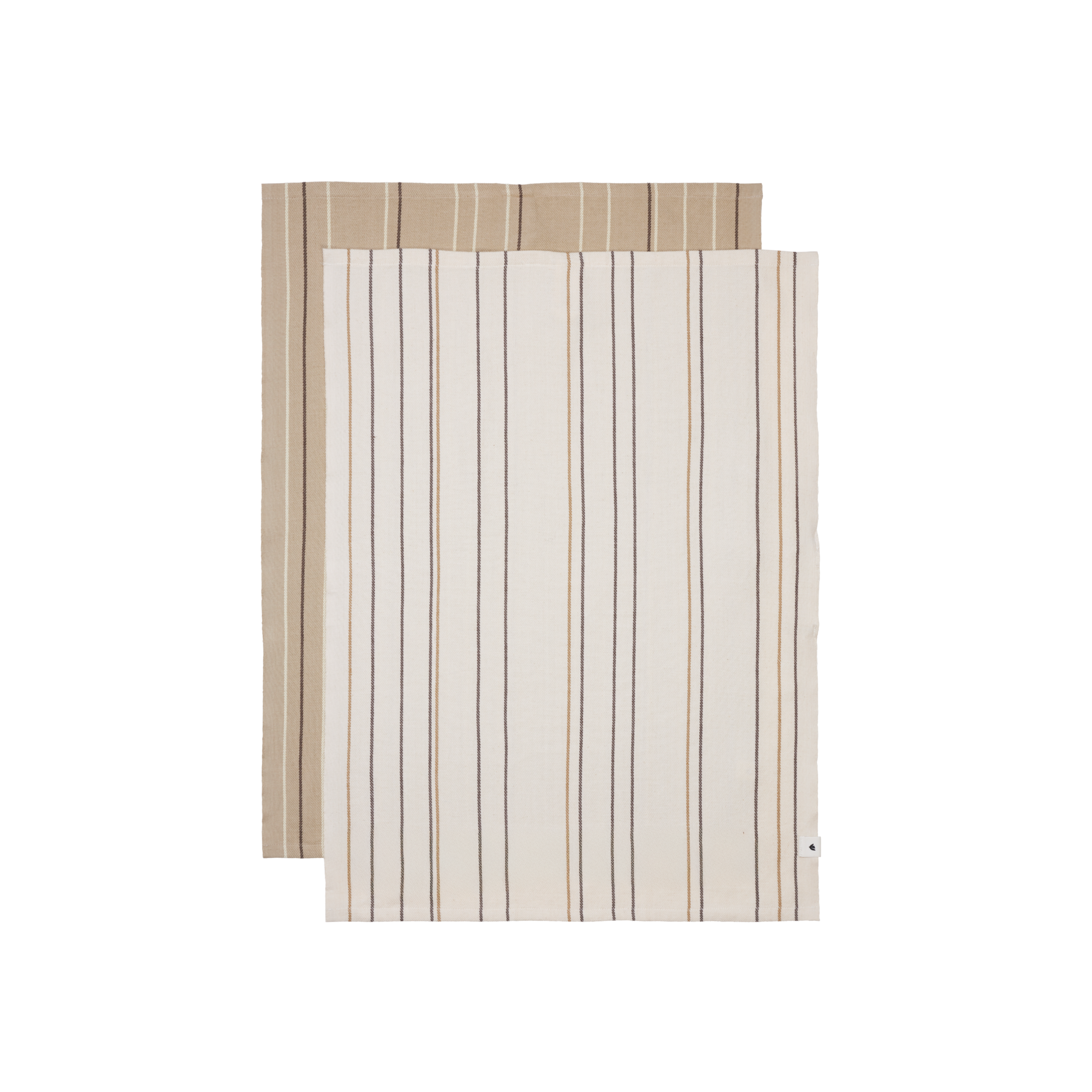 Keukenhanddoeken set ITO beige met wit