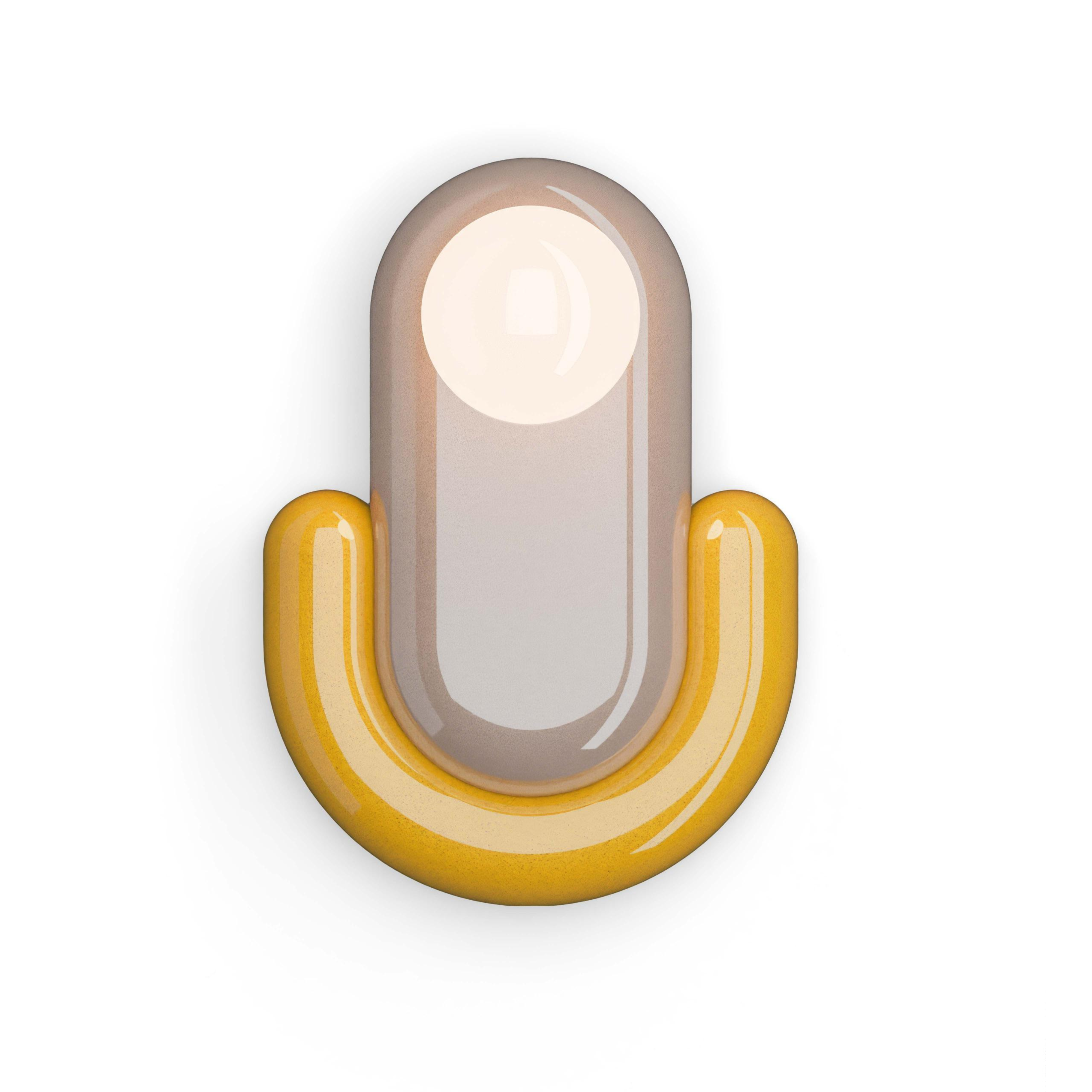 ECLAIR Keramik-Wandleuchte beige mit gelb