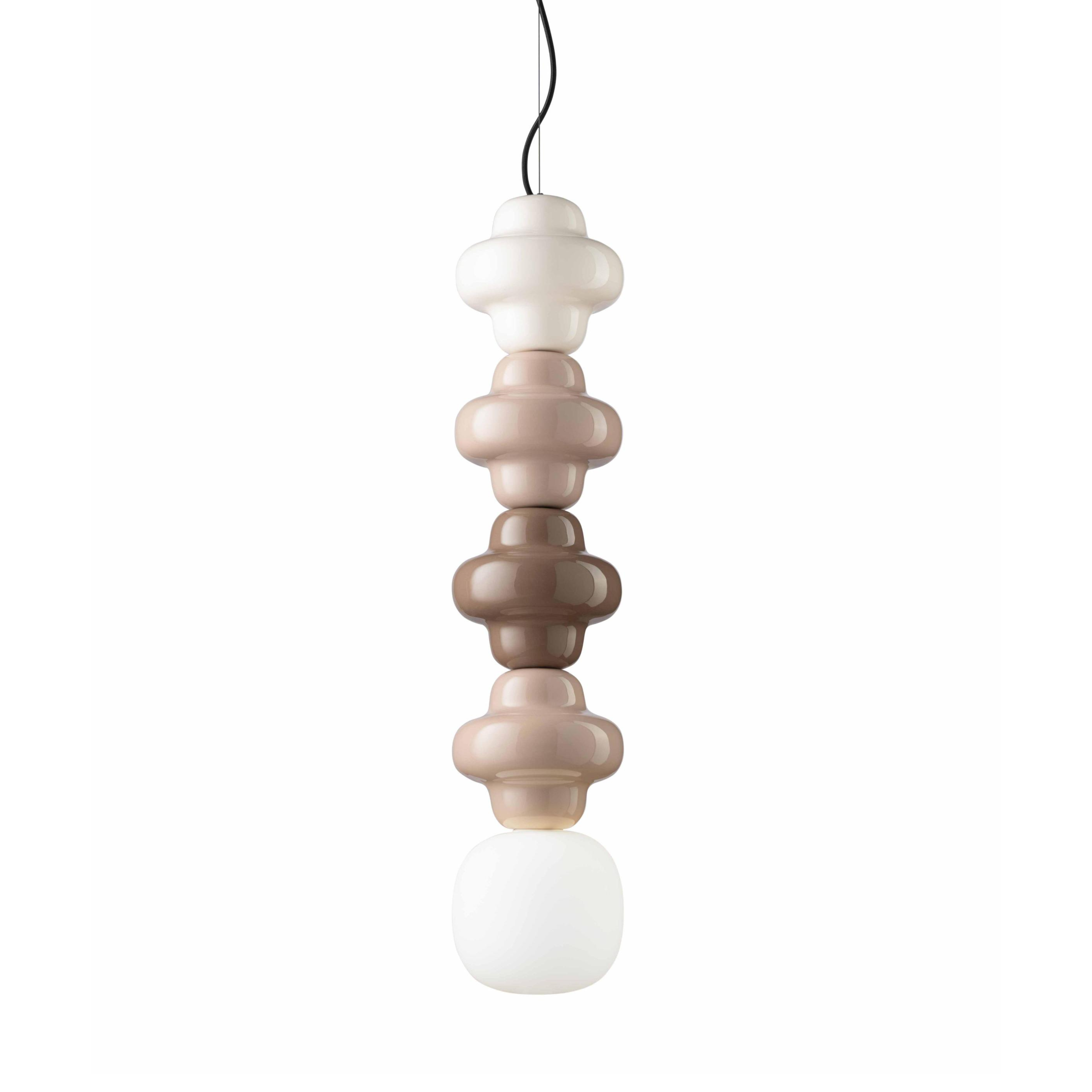 Hanglamp van keramiek COPACABANA MIX beige met mokka en crème