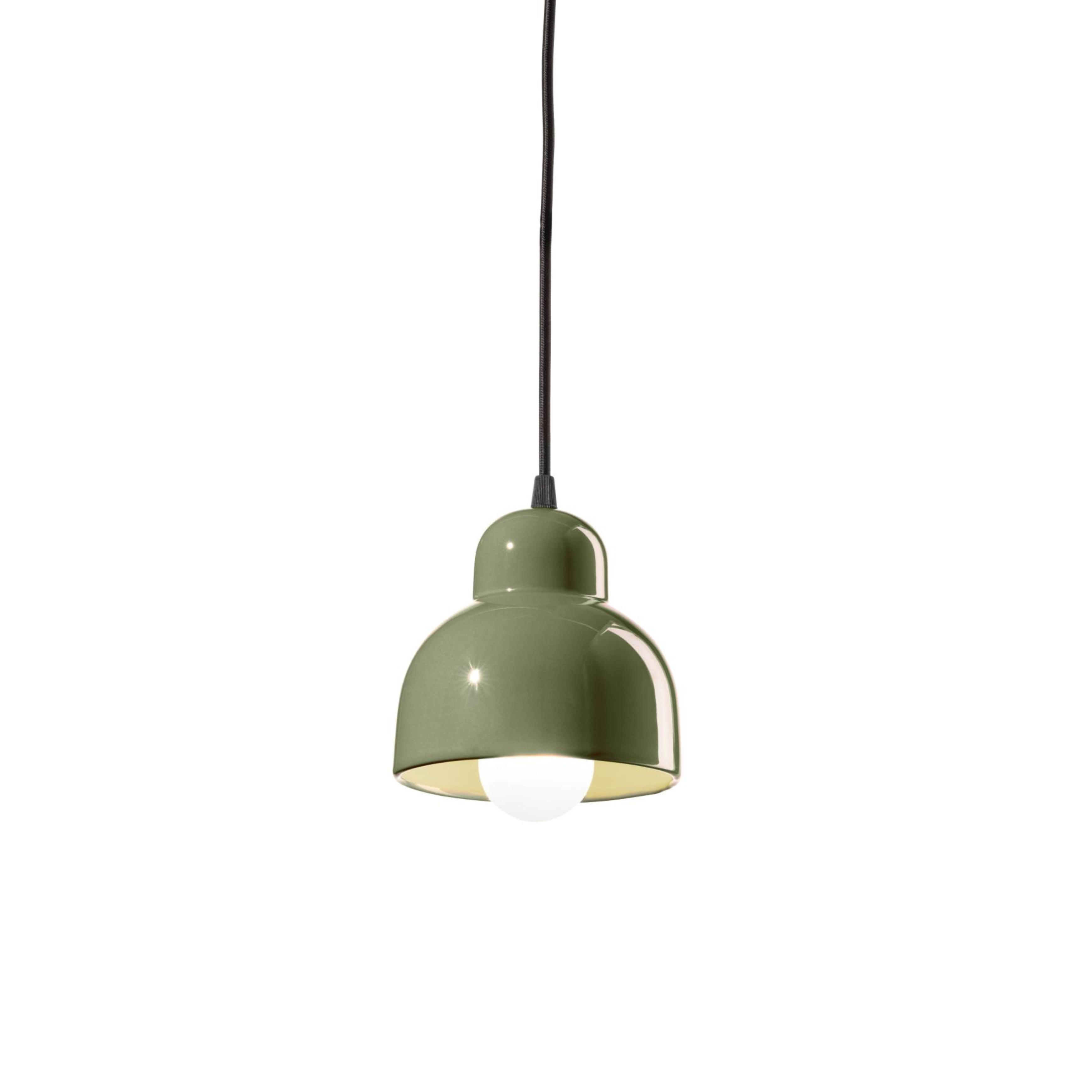 Hanglamp van keramiek BERIMBAU salie