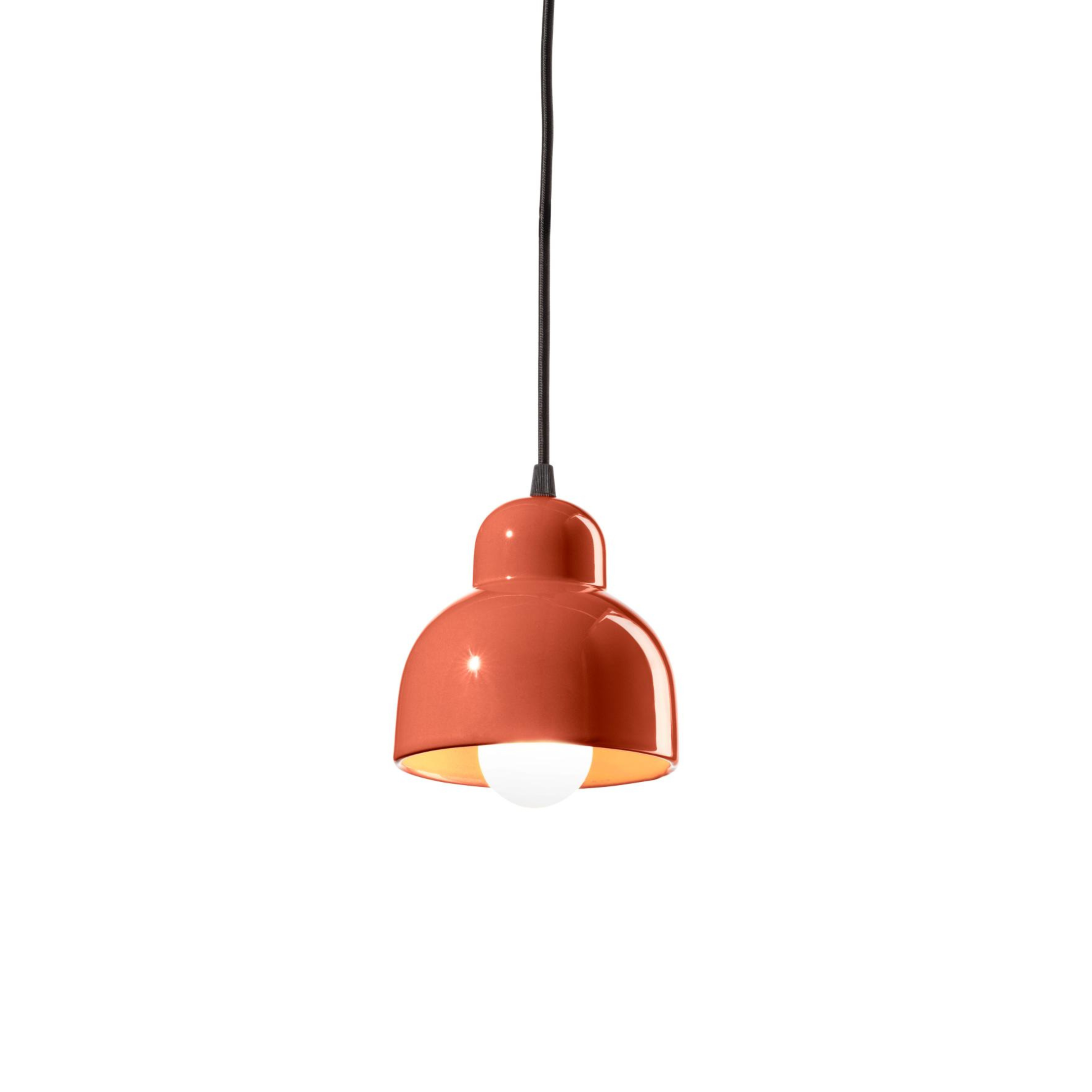 Hanglamp van keramiek BERIMBAU oranje