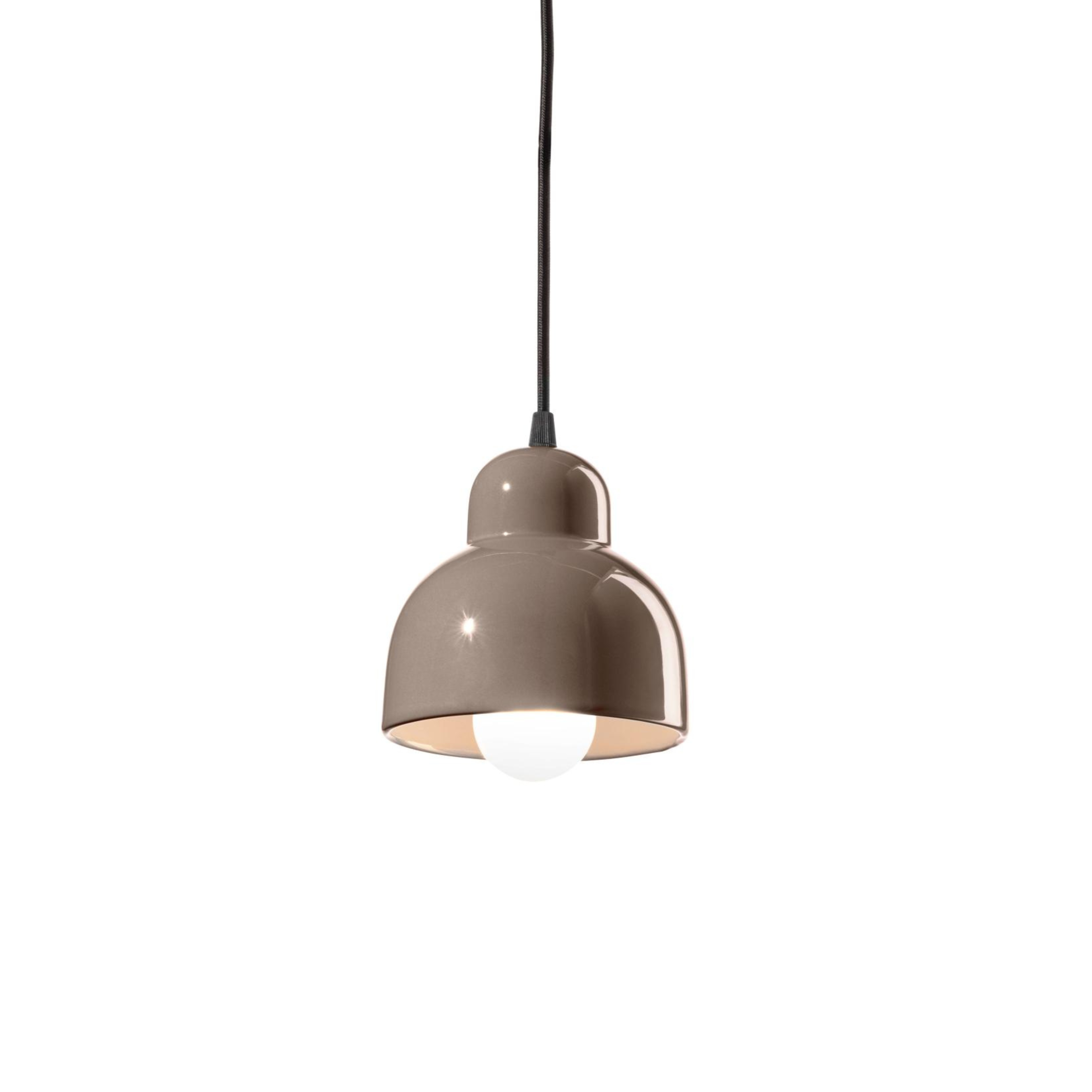 Hanglamp van keramiek BERIMBAU mokka