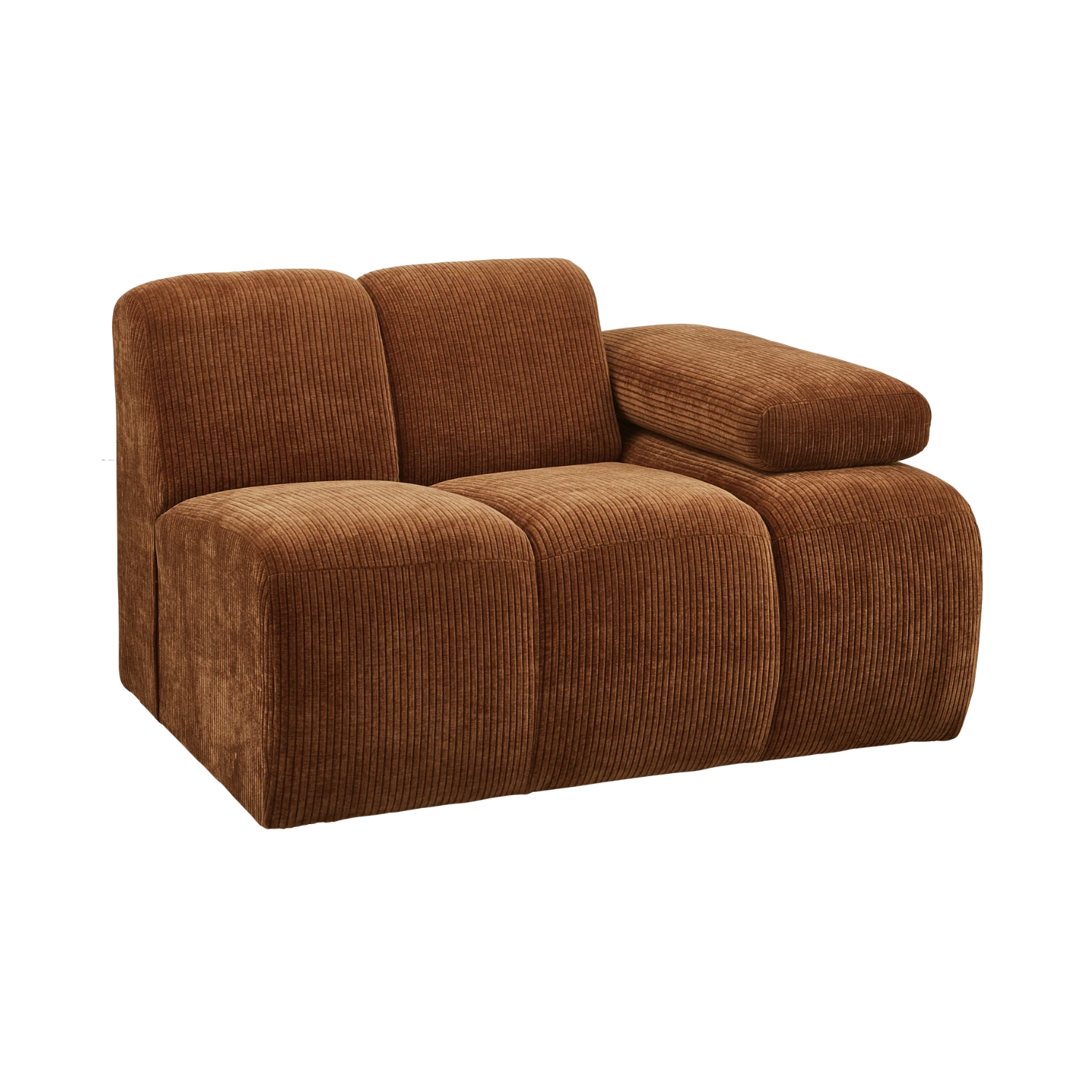 Modulaire bank MOJO - rechterelement bruin corduroy