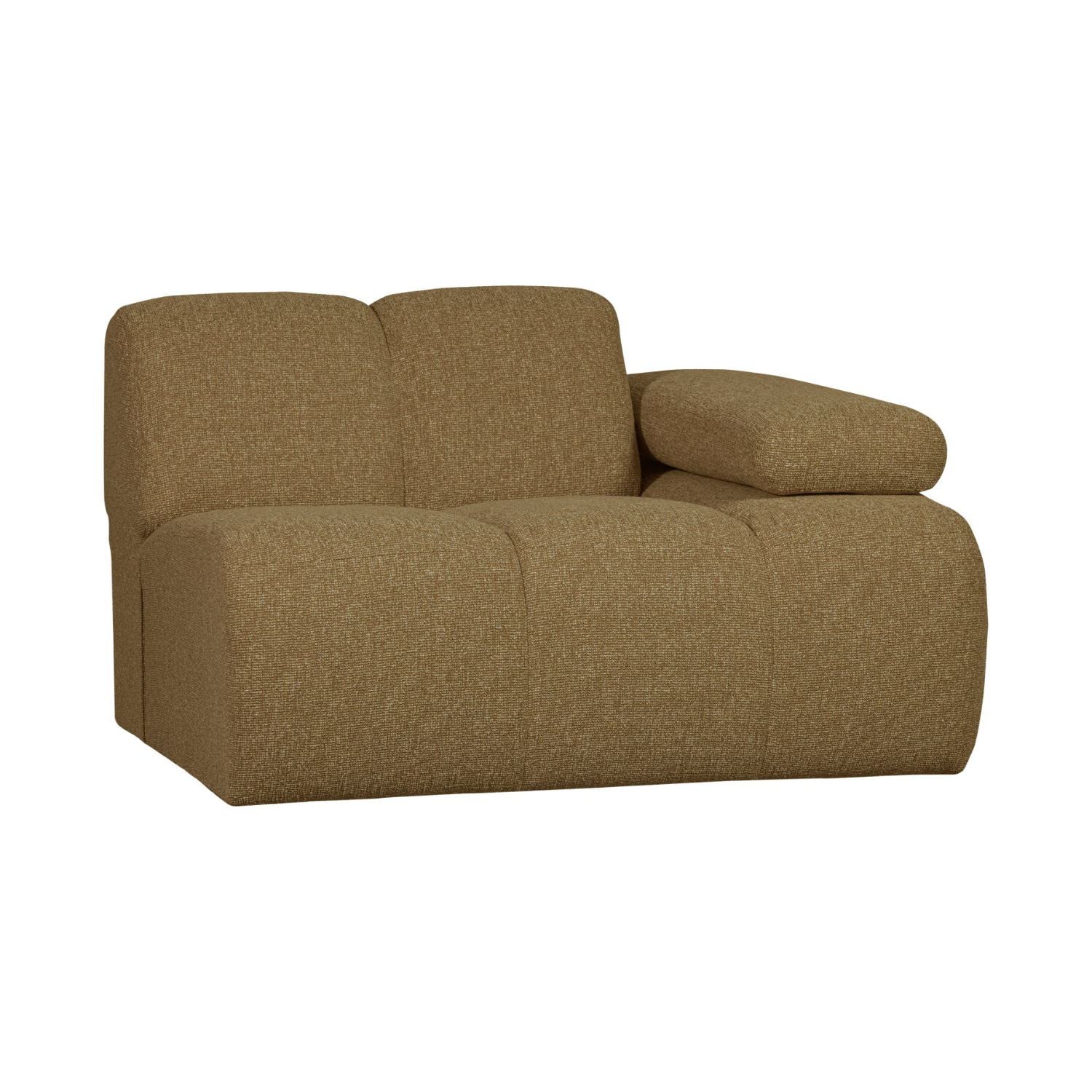 MOJO modular sofa - right-side element dark honey bouclé