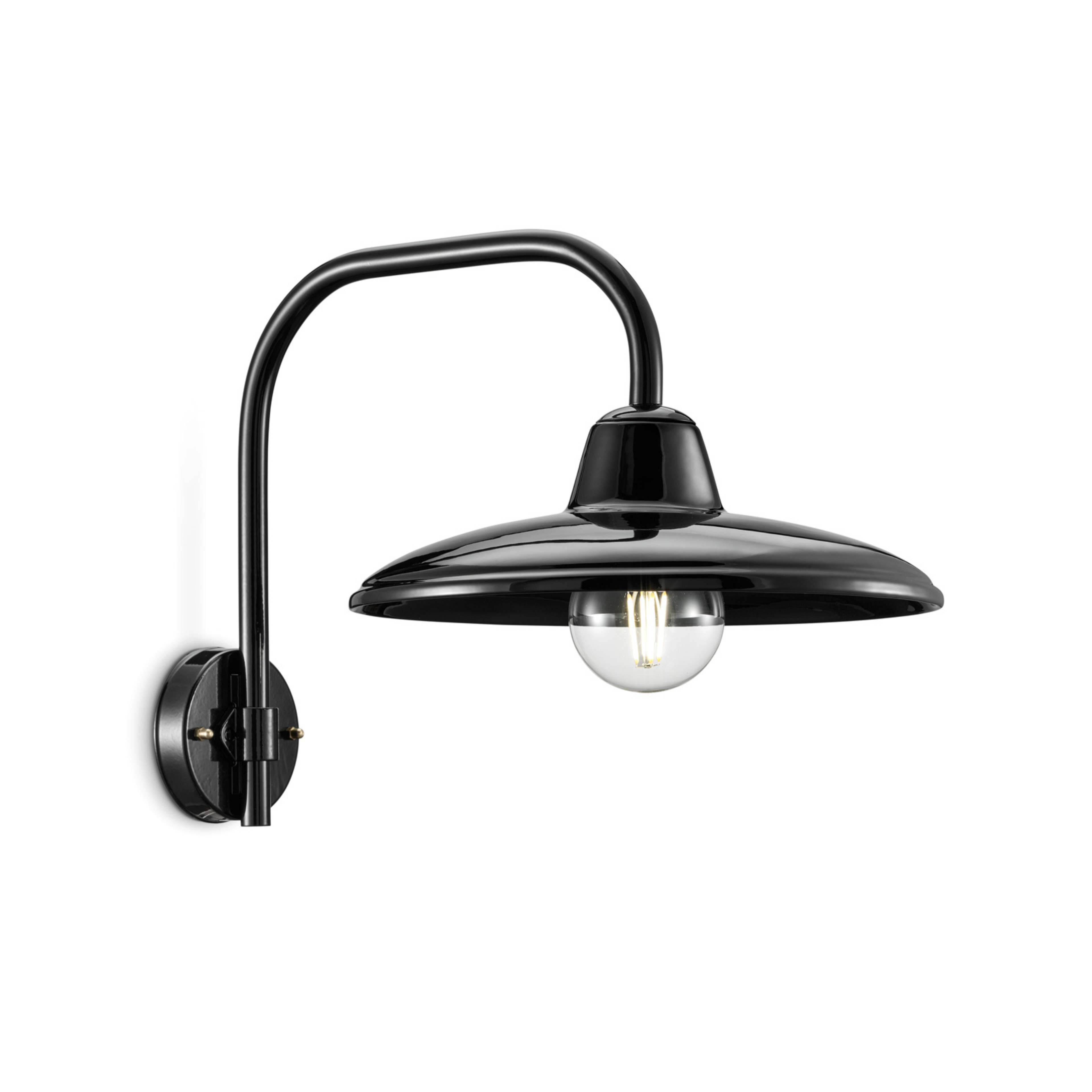Wandlamp met armatuur keramisch B&W zwart
