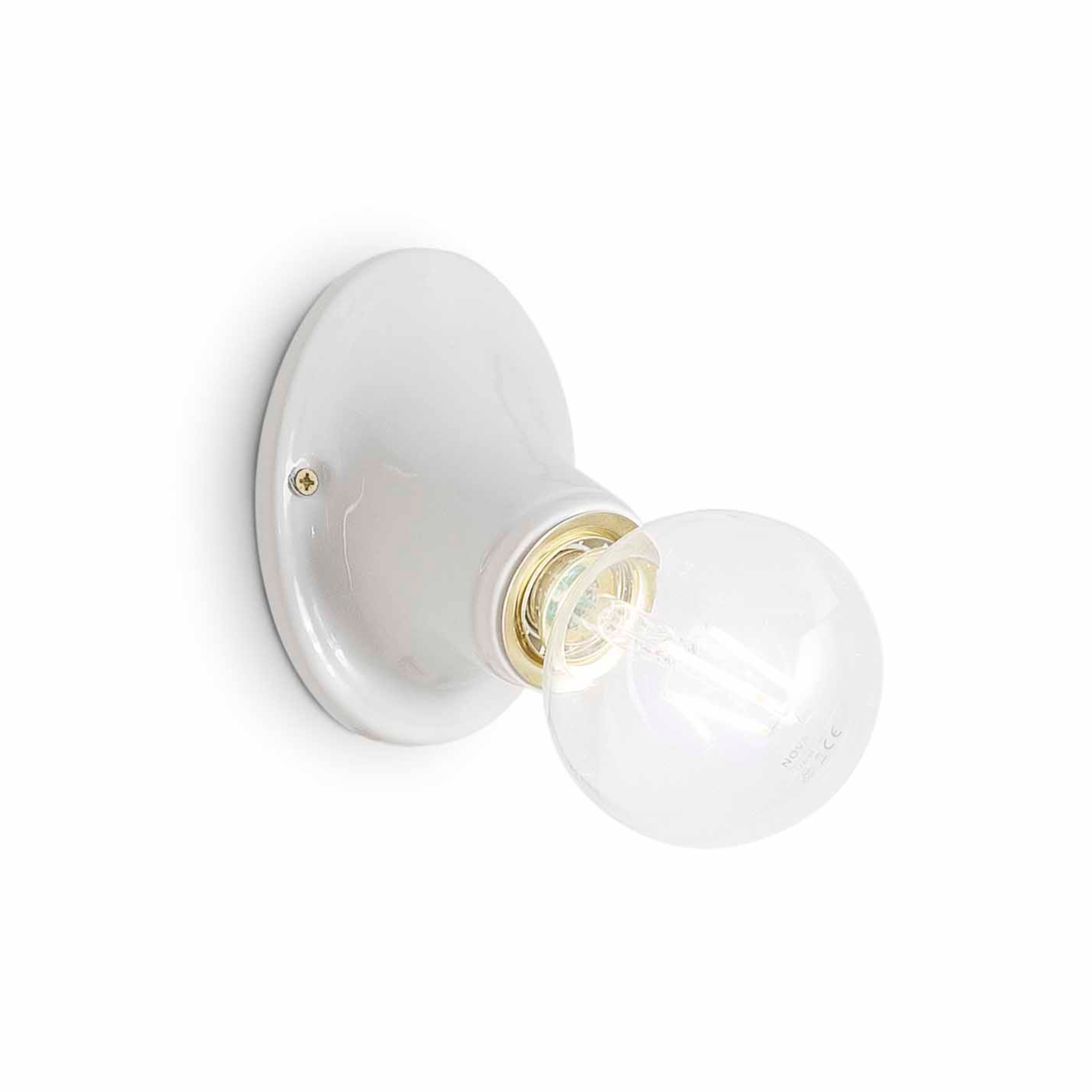 Keramik-Wandleuchte TRIESTE weiß