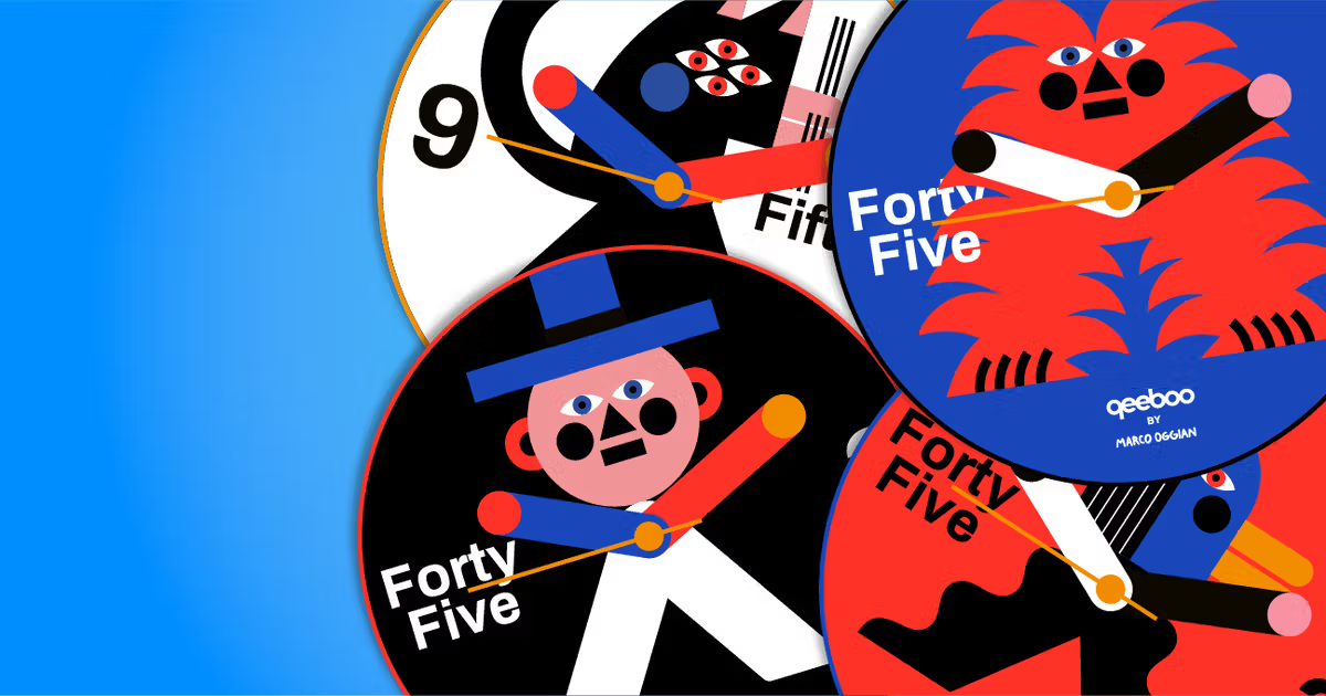 JOE QUACK red wall clock