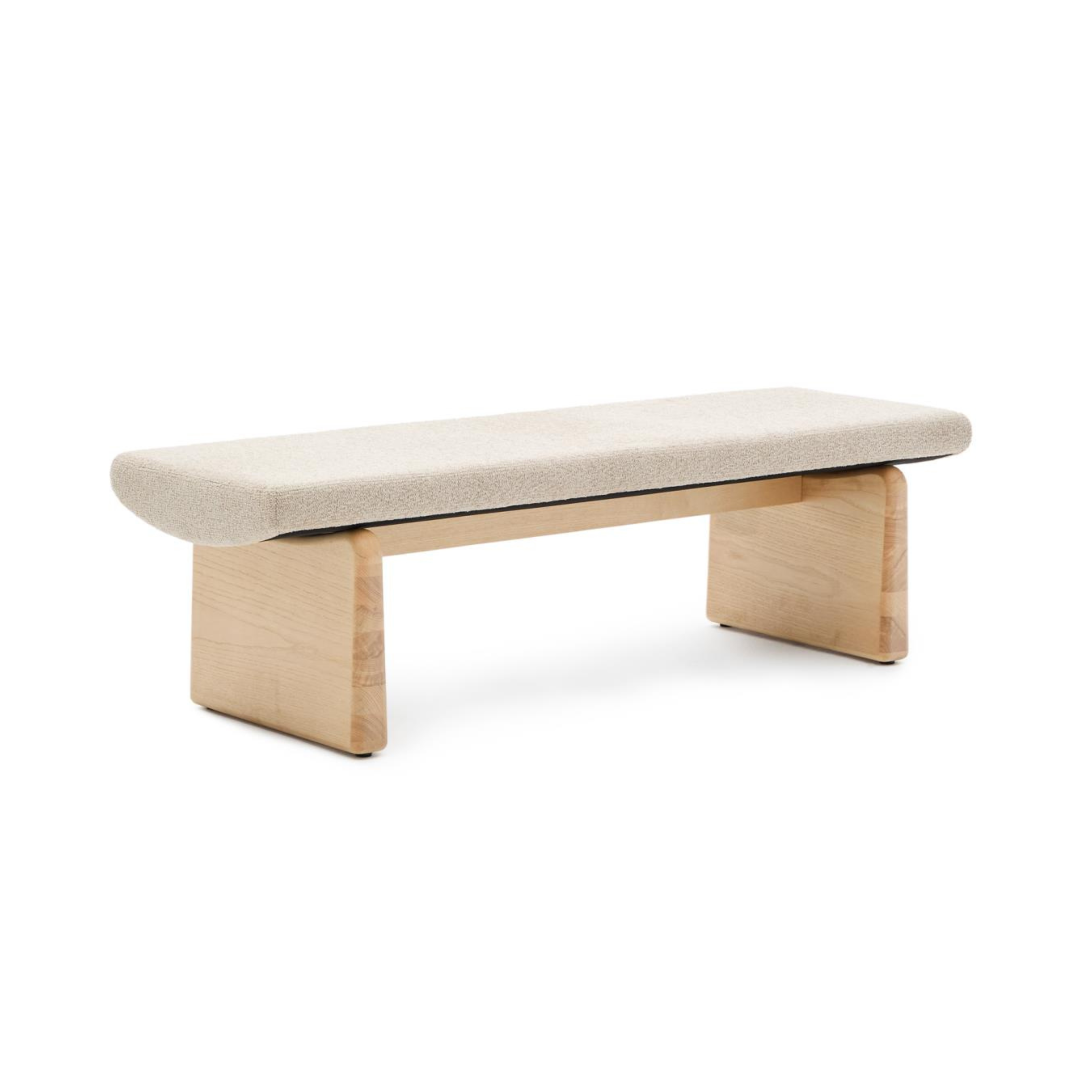 TOPAZ bank beige chenille met essen basis