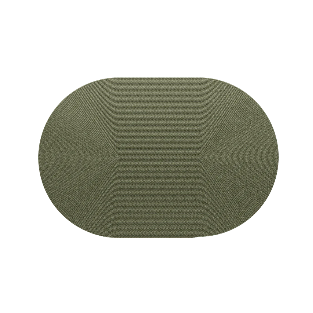 Green outdoor oval rug NAMI
