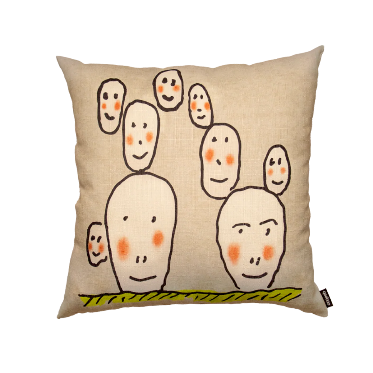 Tweezijdig kussen PRICKLY PEAR beige