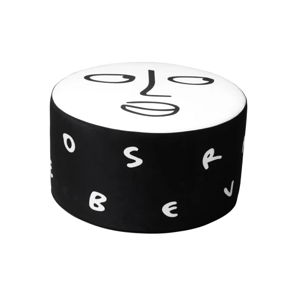 Puf SUNLIT STORY schwarz-weiß