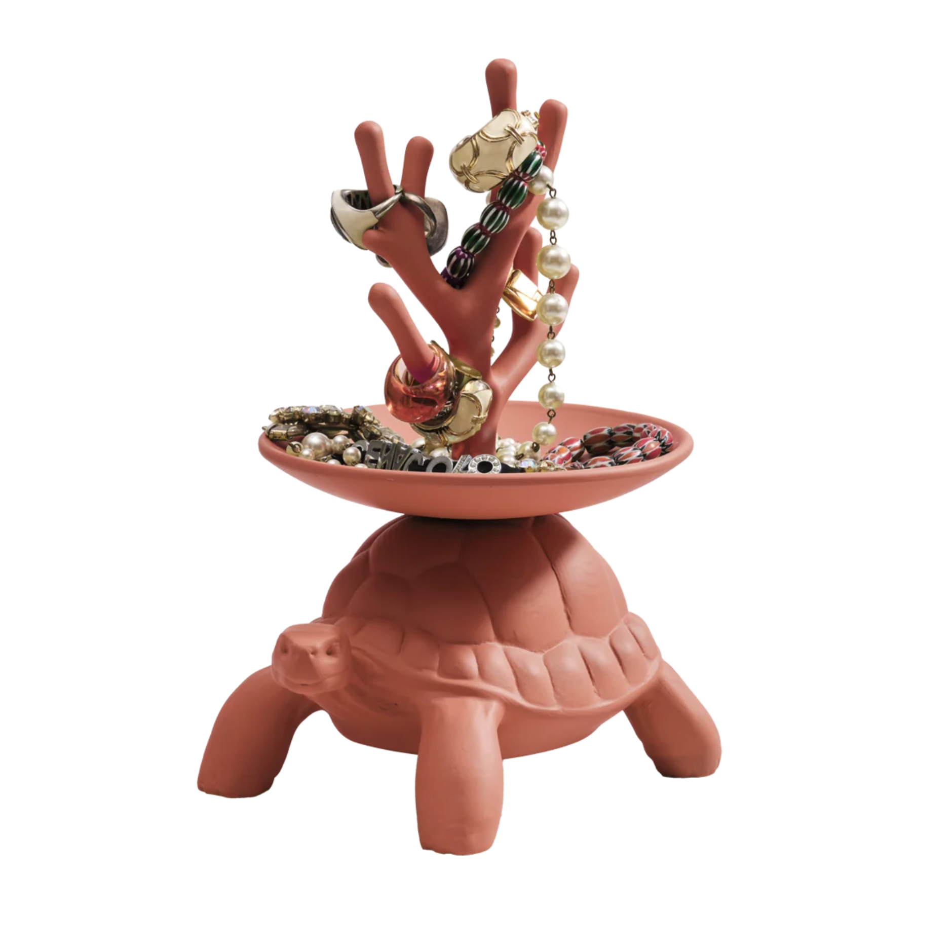 TURTLE CARRY Jewelry Stand terracotta