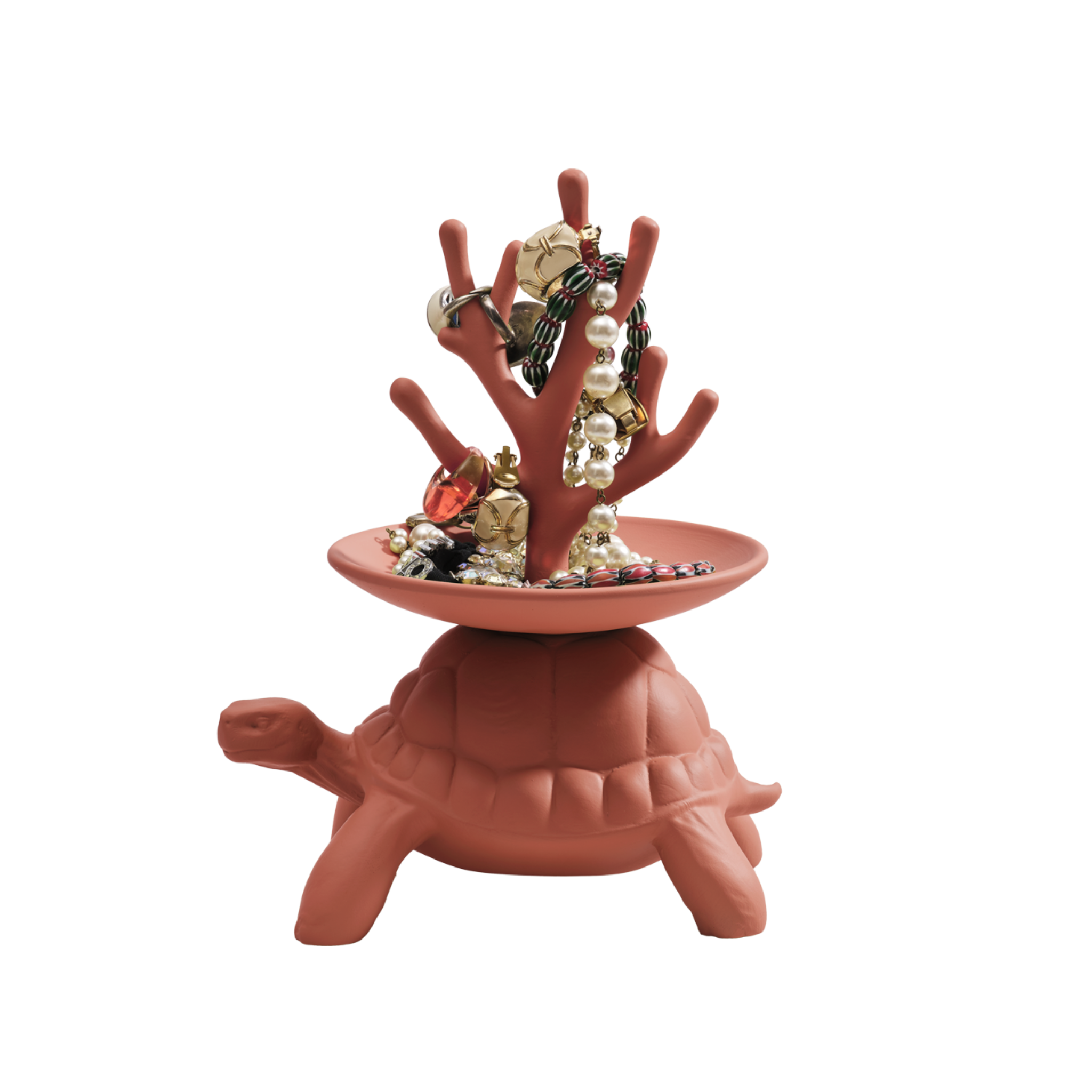 TURTLE CARRY Jewelry Stand terracotta
