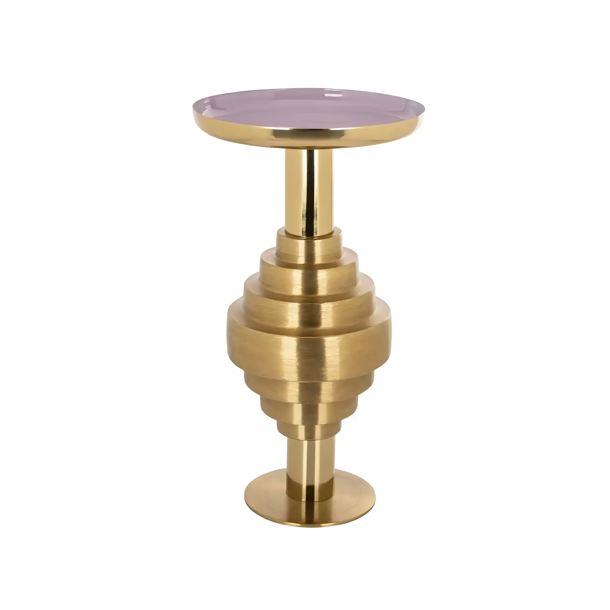 EMPIRE side table with purple top and gold