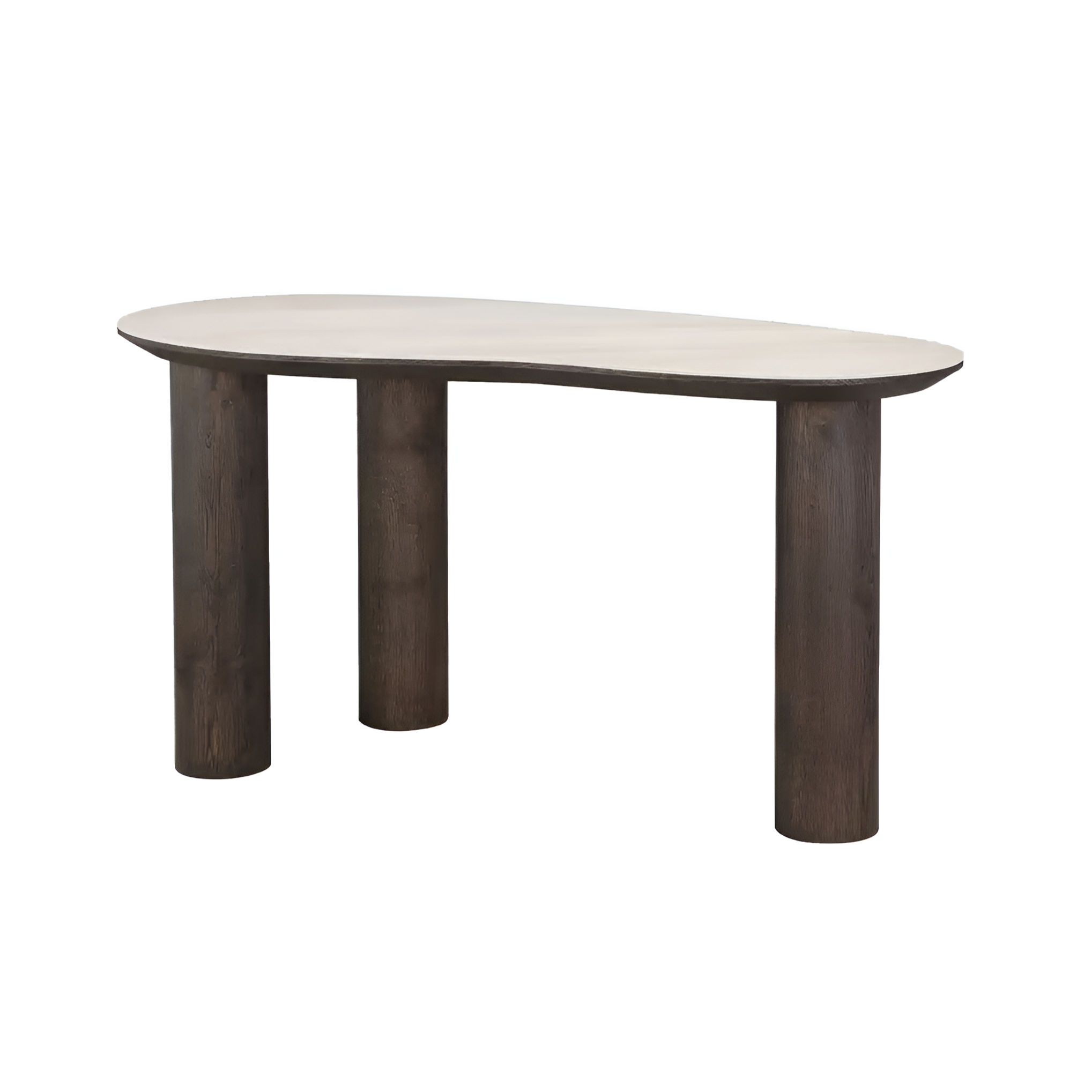 Bureau RITZ beige blad met donkerbruine basis