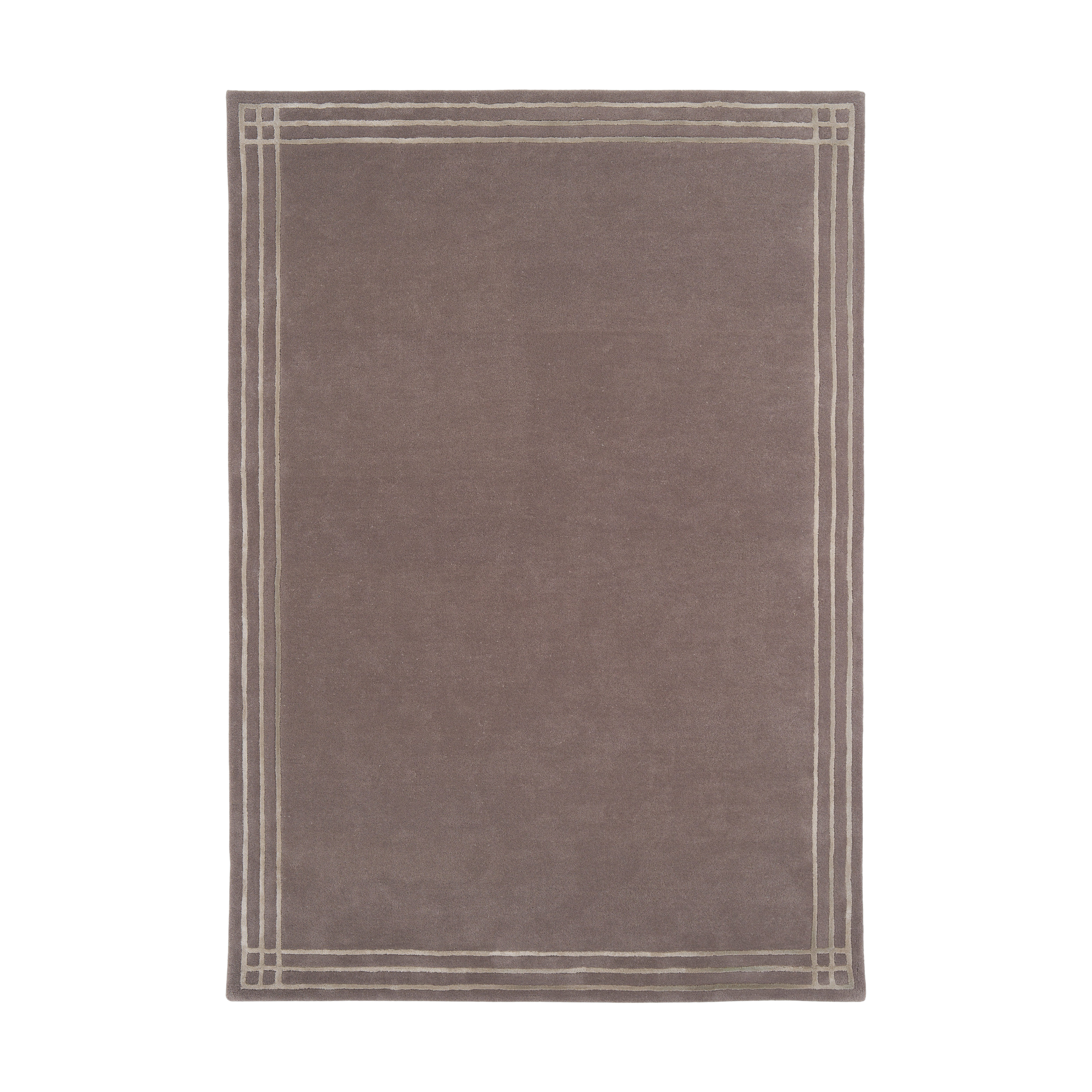 Teppich LINEA grau mit cremefarbenen Linien