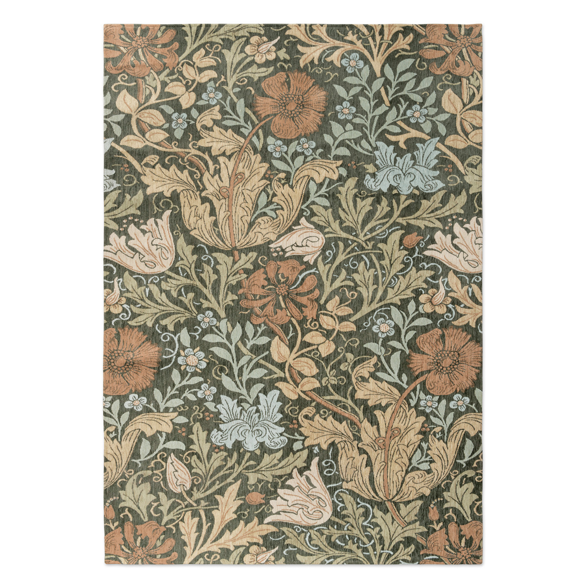 Teppich COMPTON TRELLIS grün mit braun