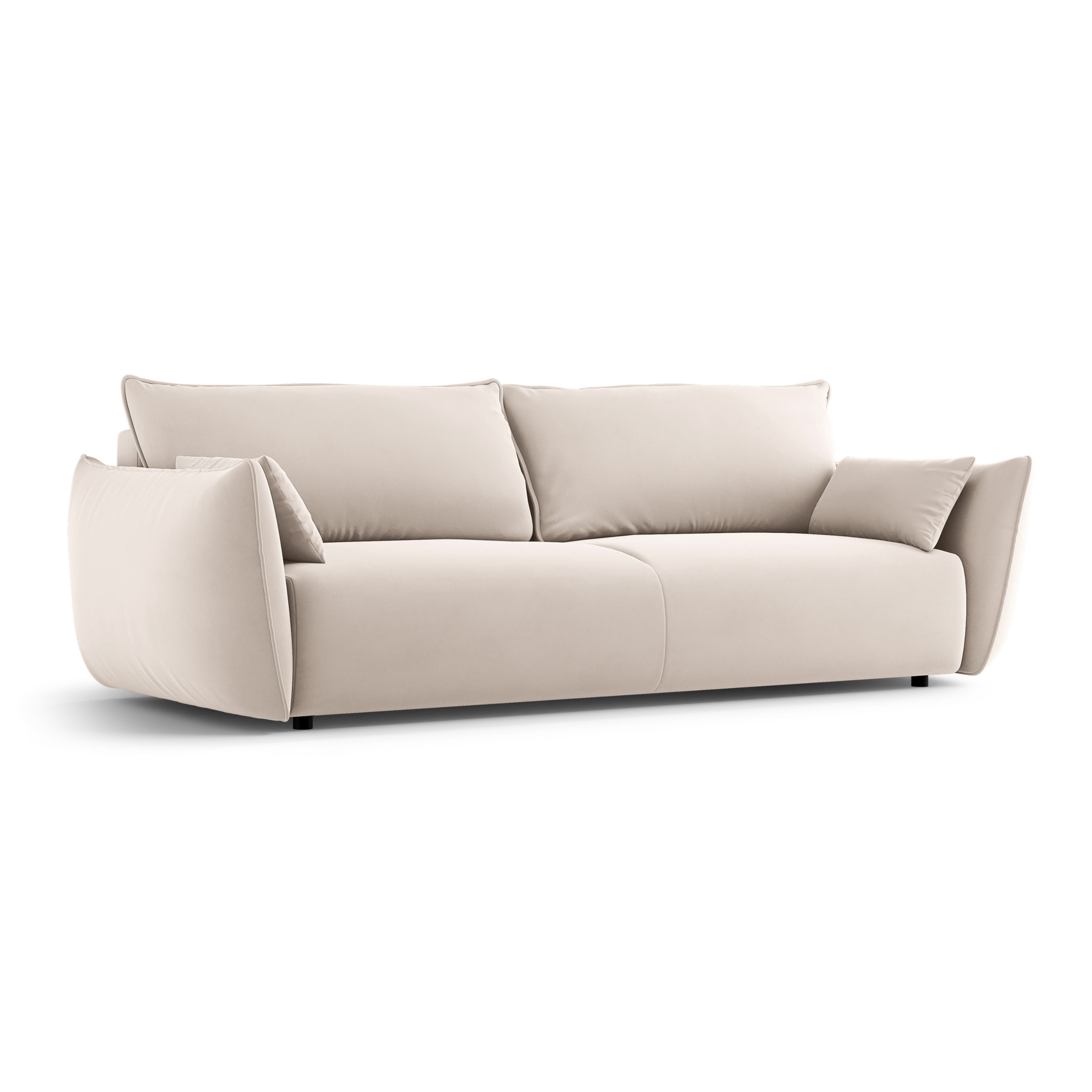 Velvet sofa with sleeping function MATERA beige