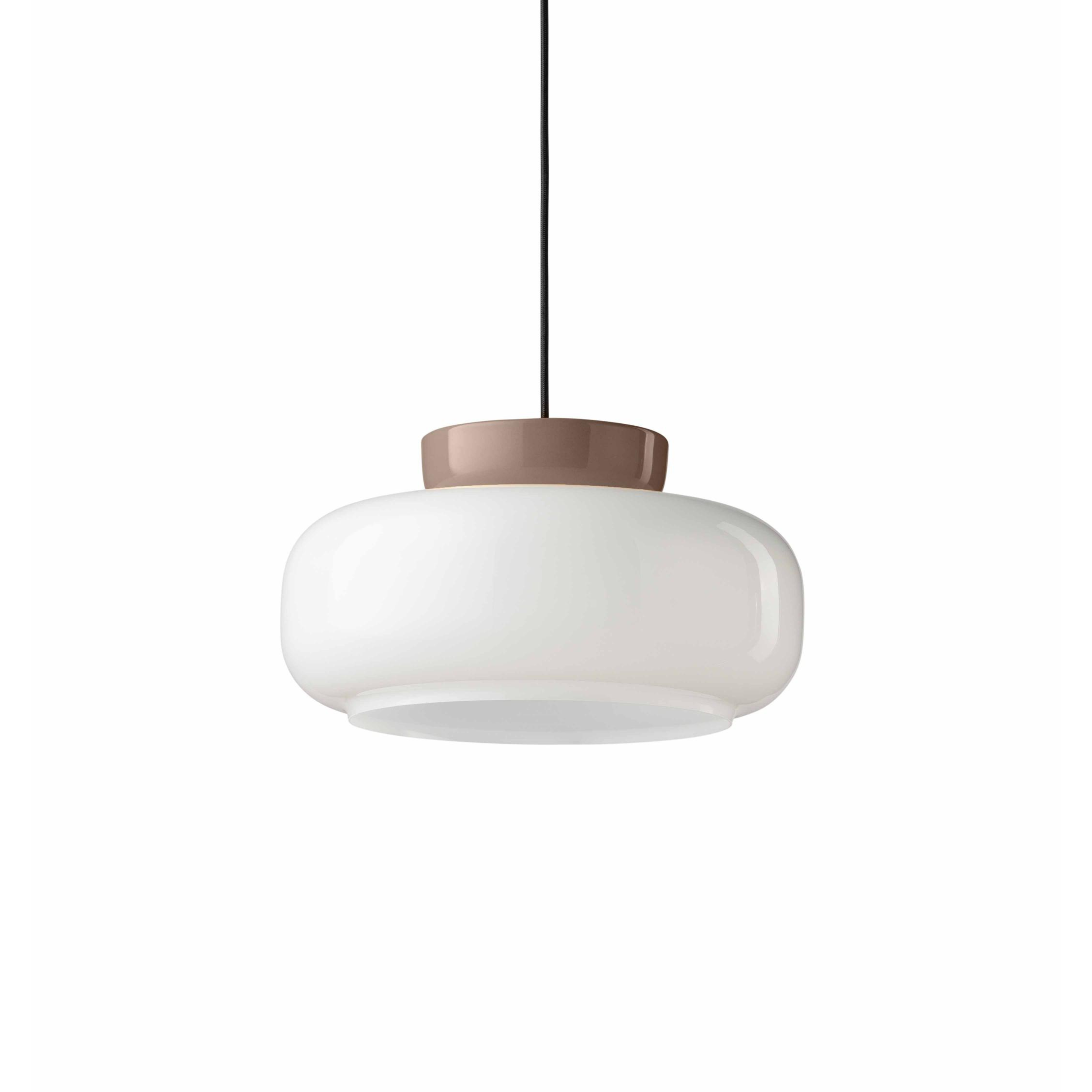 MARACANÀ milk ceramic pendant lamp in mocha