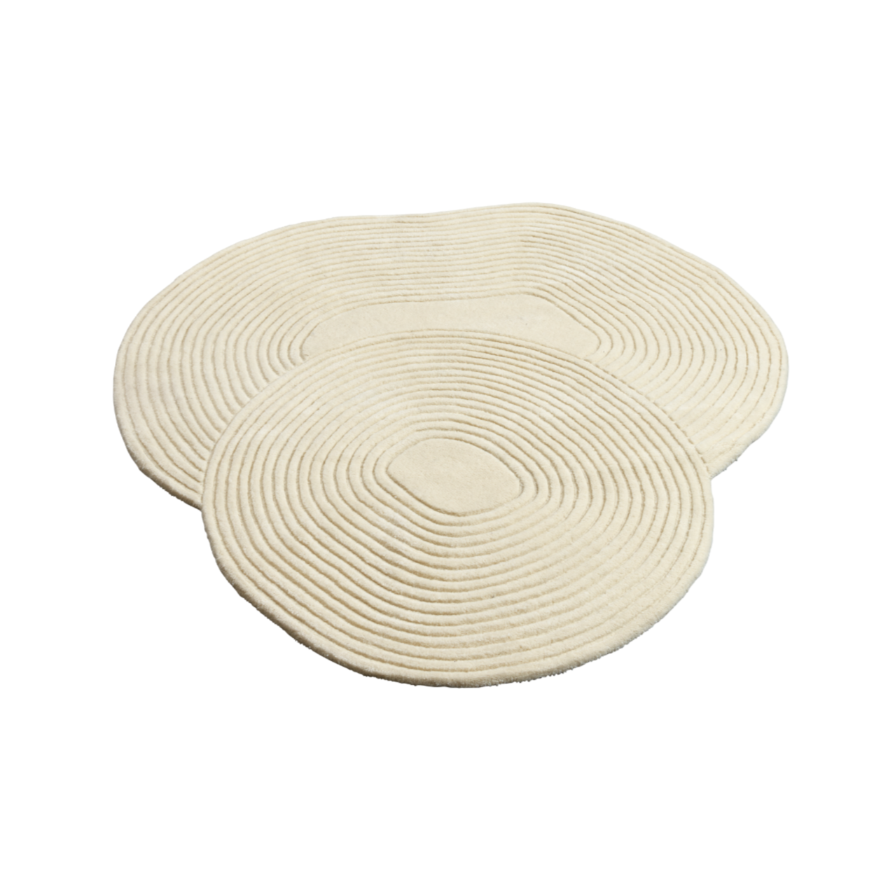 Ovaler Teppich ZEN SHAPED cremefarben