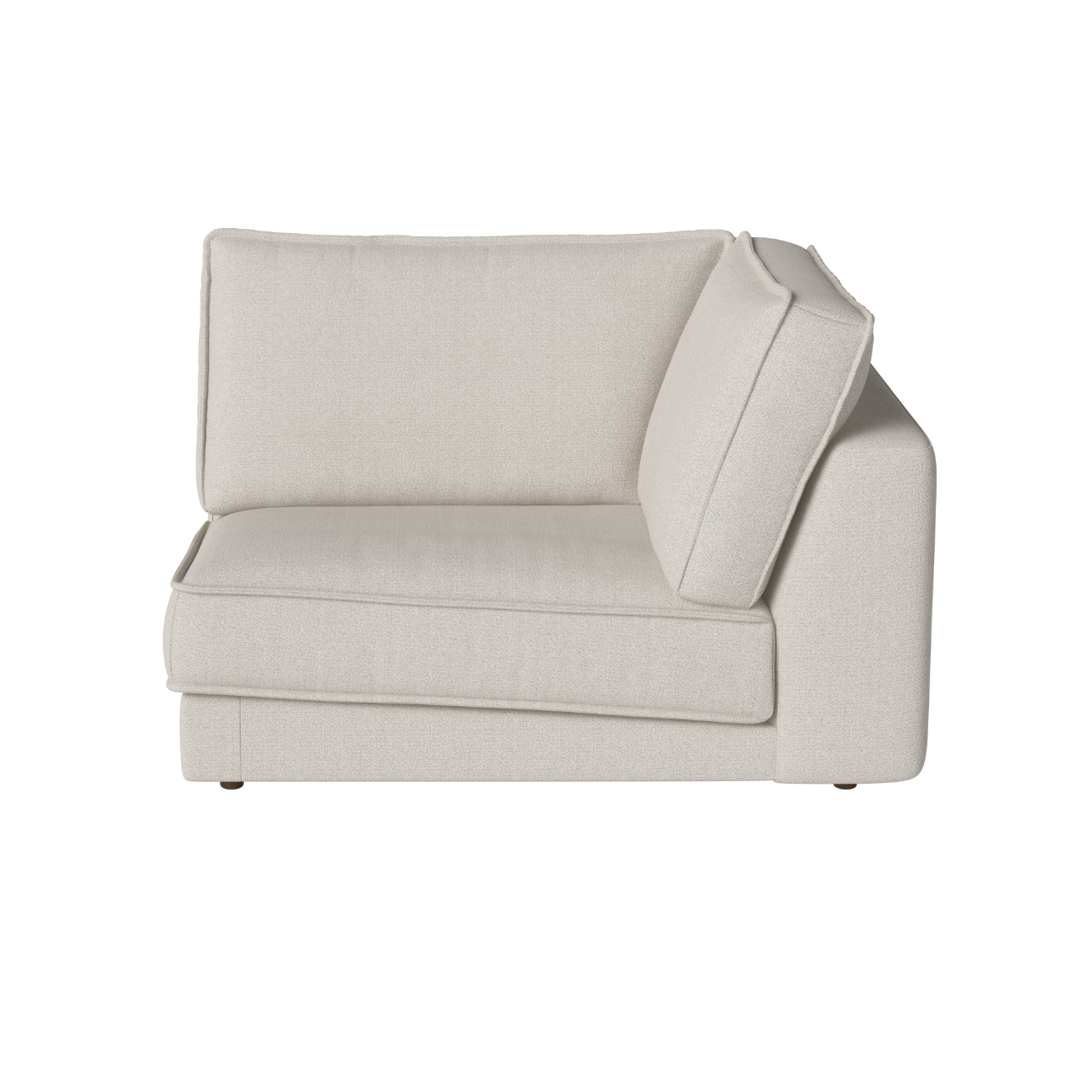 Modulaire bank NOORA - hoekmodule met eiken basis