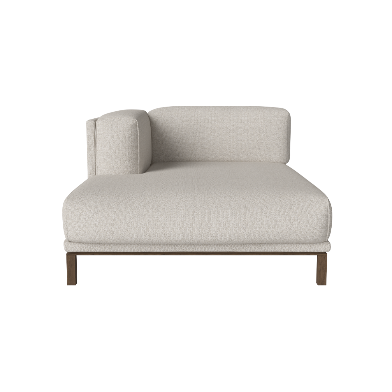 Modulaire bank COSY - linkszijdige chaise longue met donkere basis