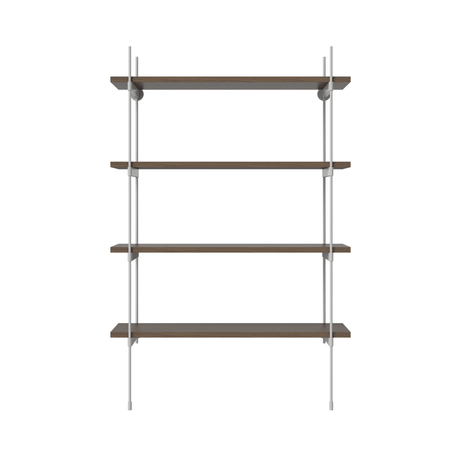 Donkere eiken fineer kast met stalen frame