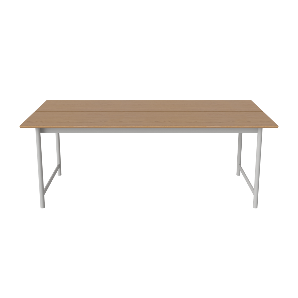 Tafel TRACK eikenhout met grijze basis