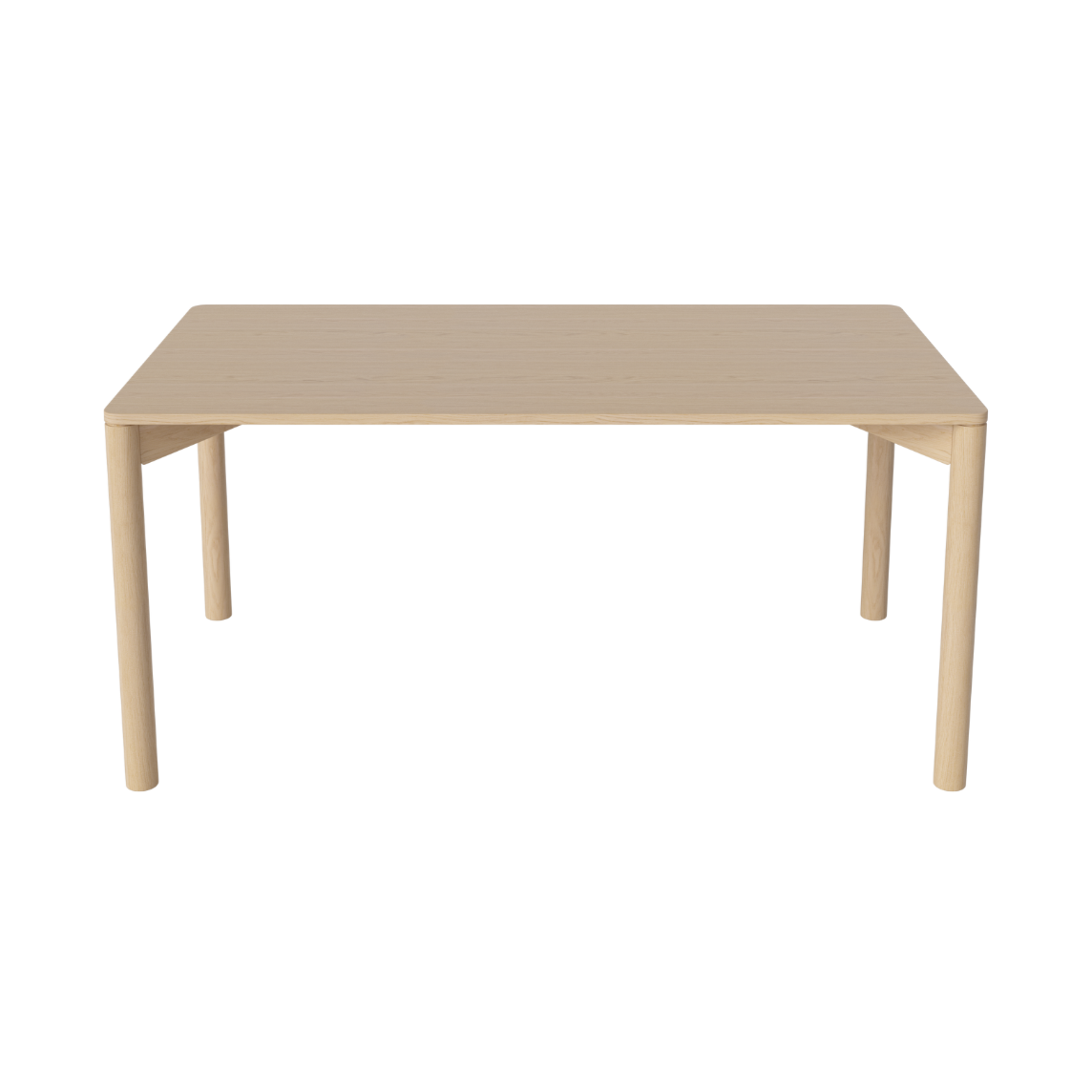 Tafel PANA met een basis van gebleekt eikenhout