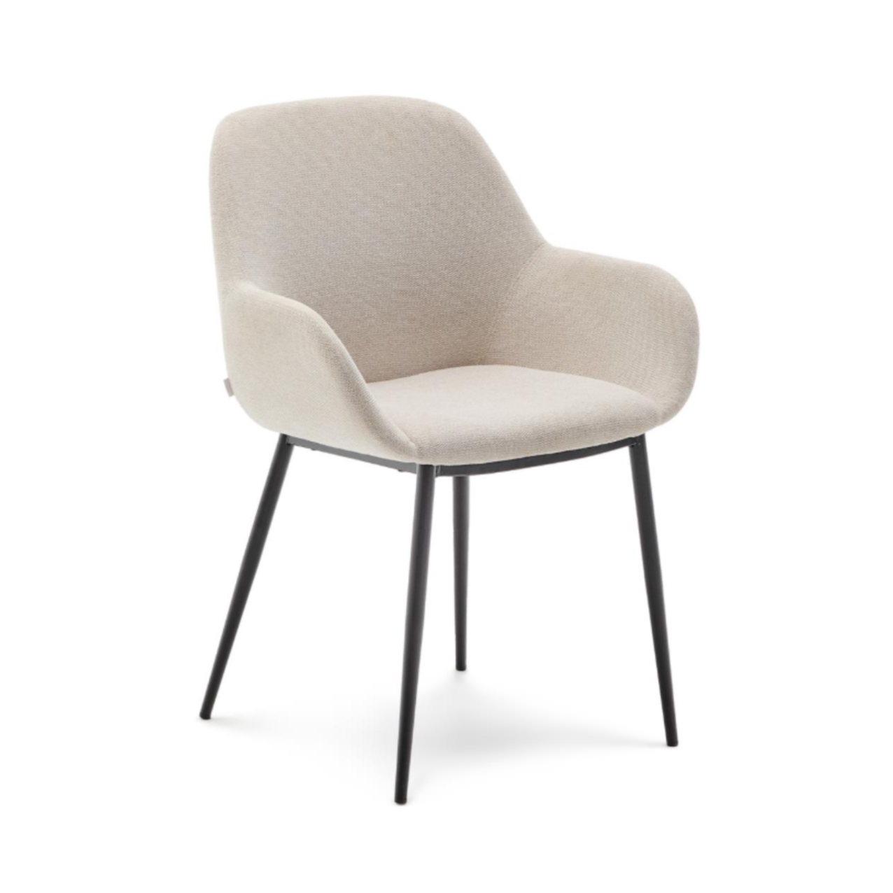 Stoel KONNA beige met zwarte basis