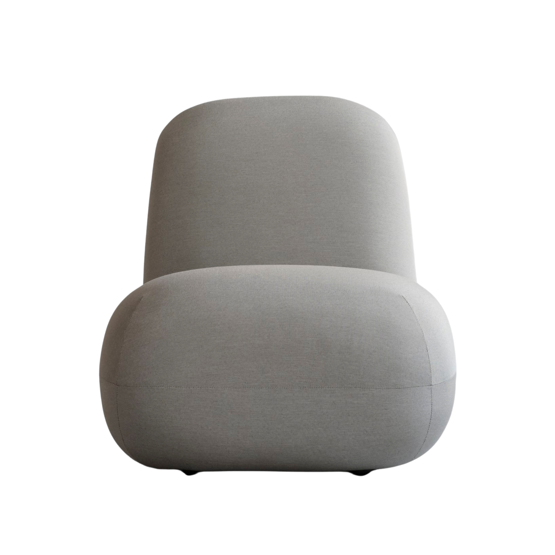 TOE FLAT armless chair gray