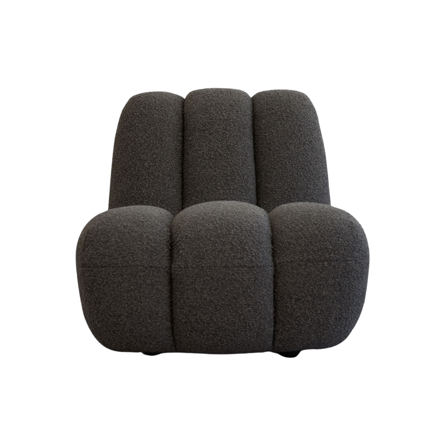 Fauteuil TOE grijs-bruin bouclé