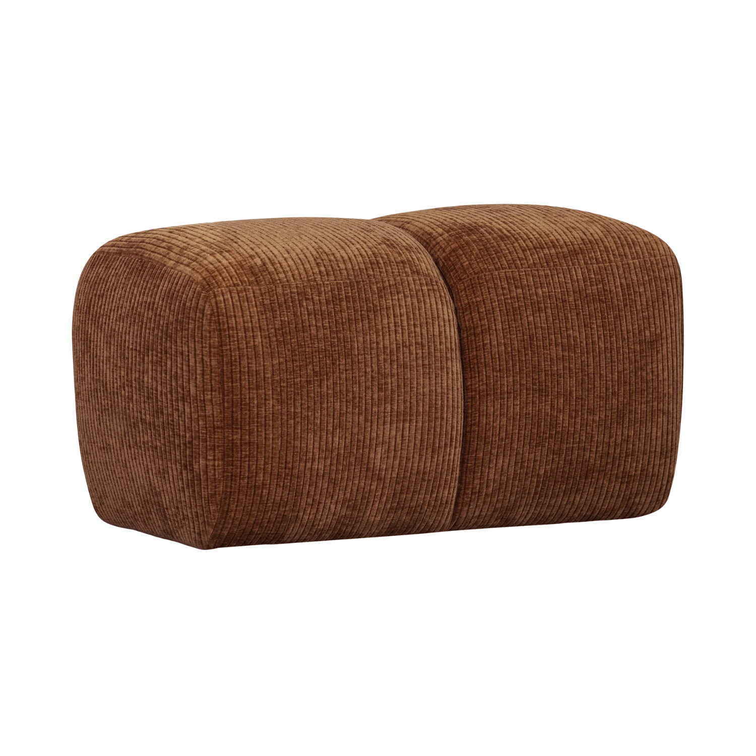 MOJO pouf in brown corduroy