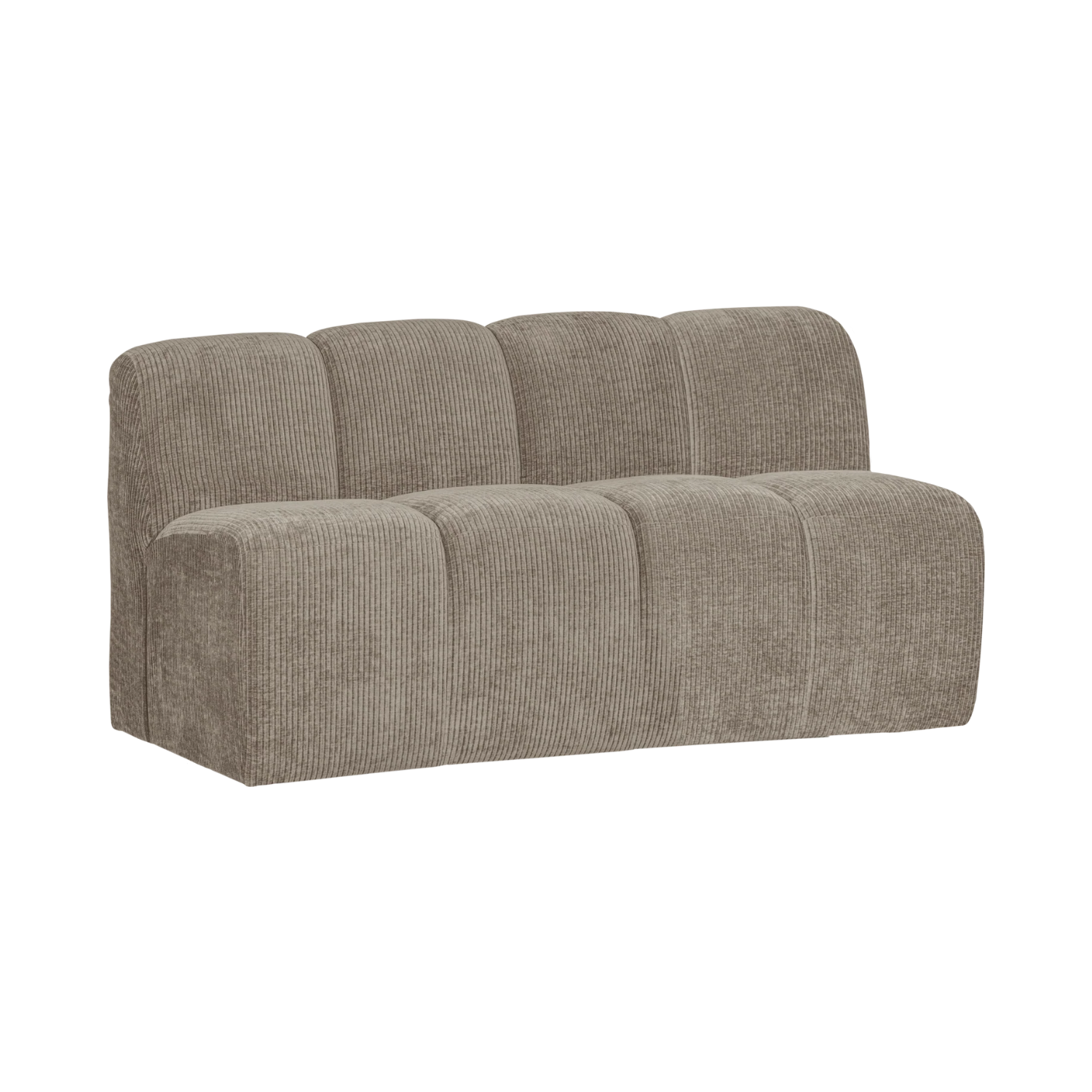 Modulares Sofa MOJO BENCH - Element für 3 Personen in dunkelsandfarbenem Cord
