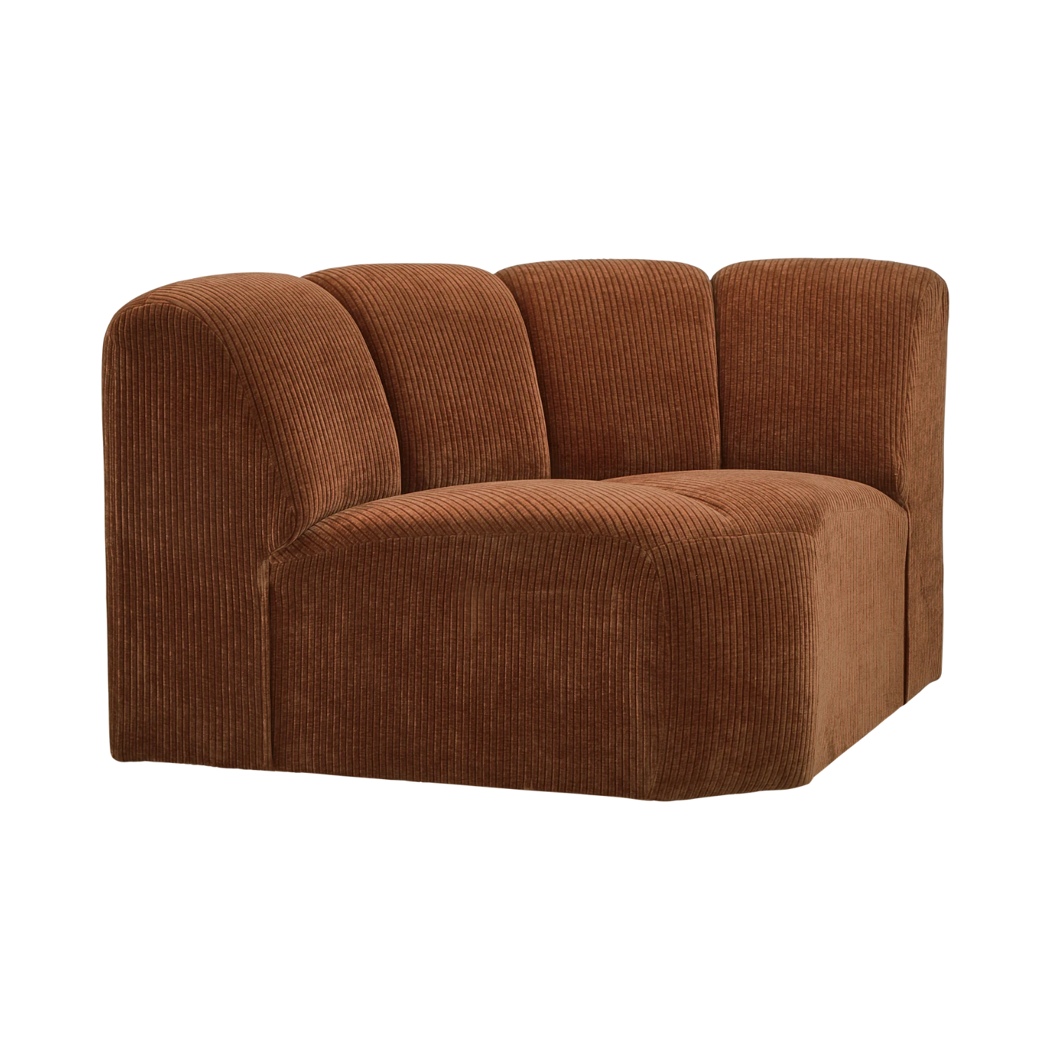 Modulsofa MOJO - braunes Cord-Eckelement