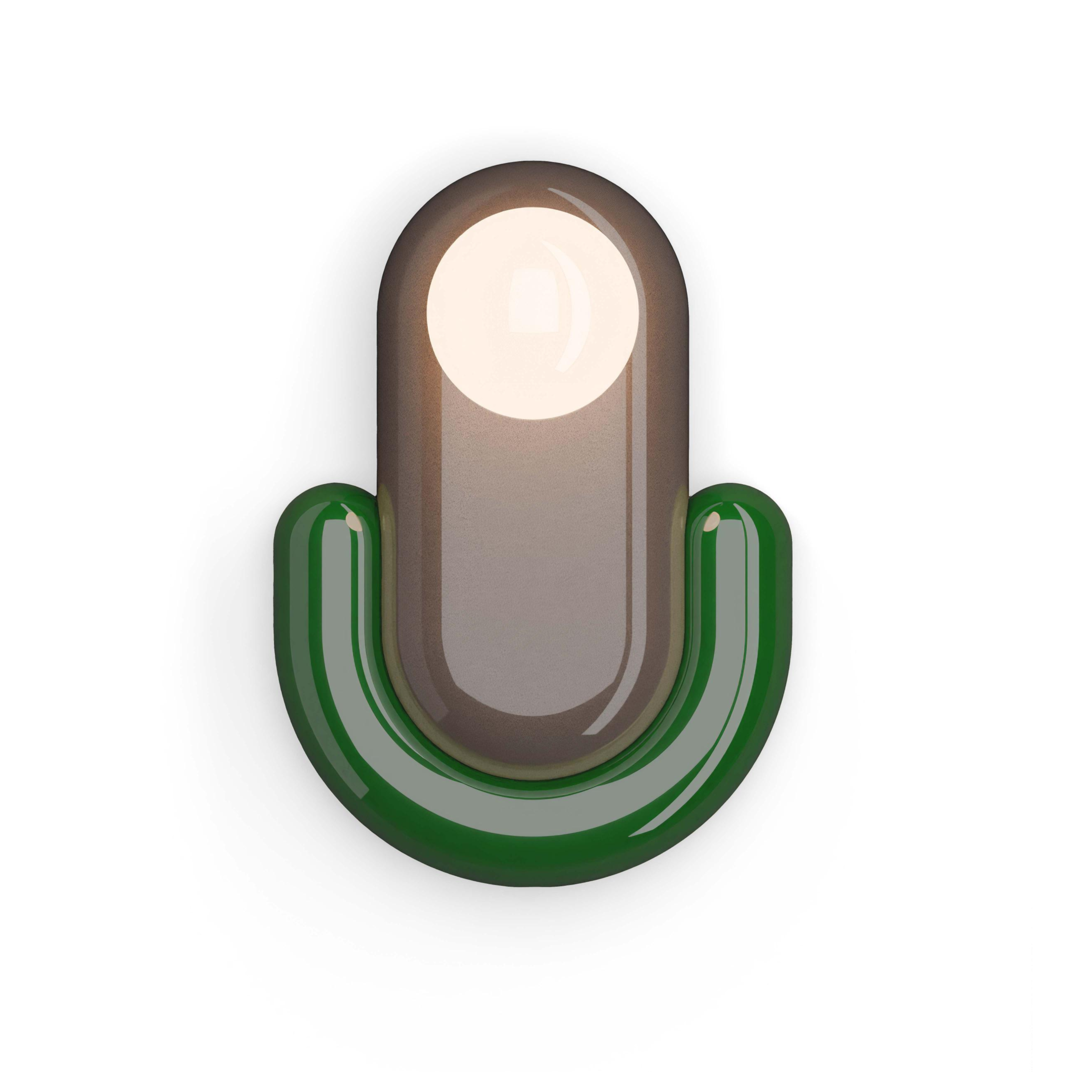 Kinkiet van keramiek ECLAIR mokka met groen