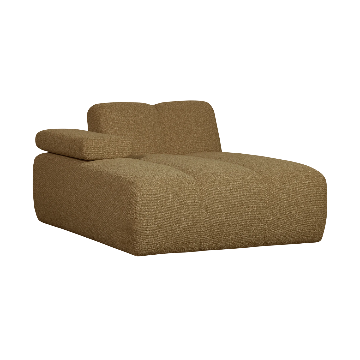 Modulaire bank MOJO - linker chaise longue donker honing bouclé