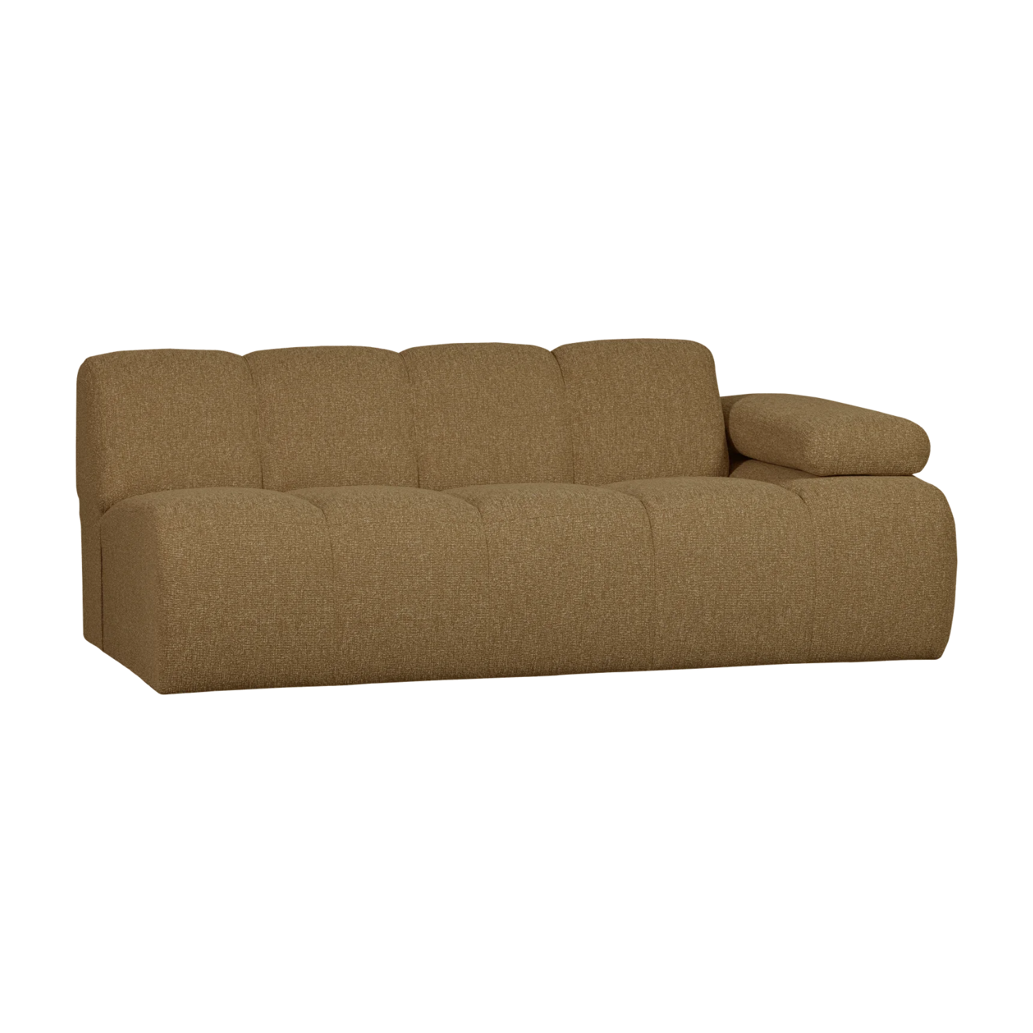 Modulares Sofa MOJO - 2-sitziges Element rechtsseitig in dunklem Honig-Bouclé